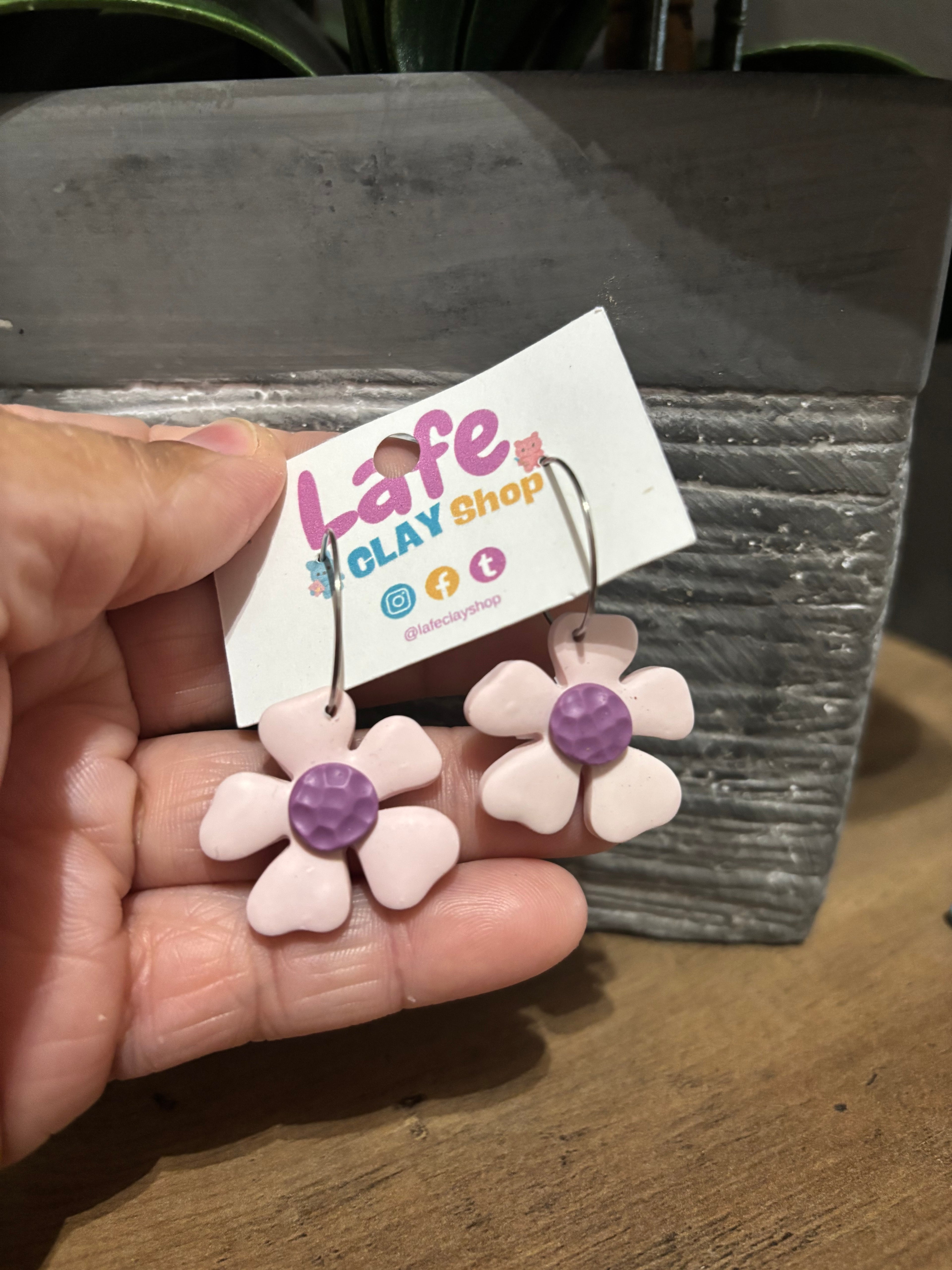 Flowers Hoops Earrings