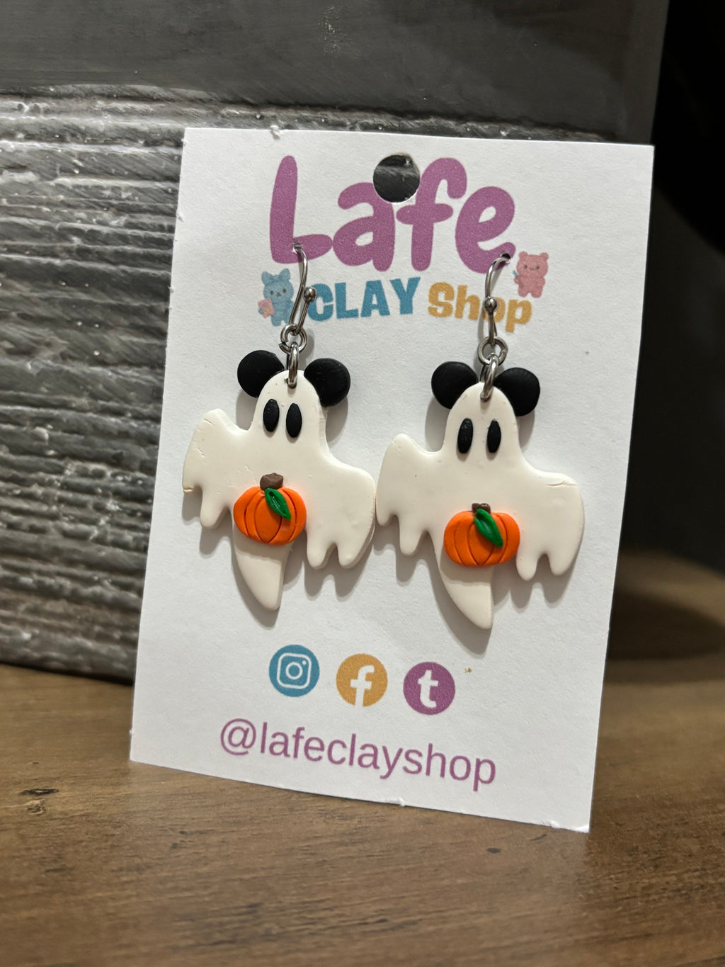 Ghost Mouse Earrings