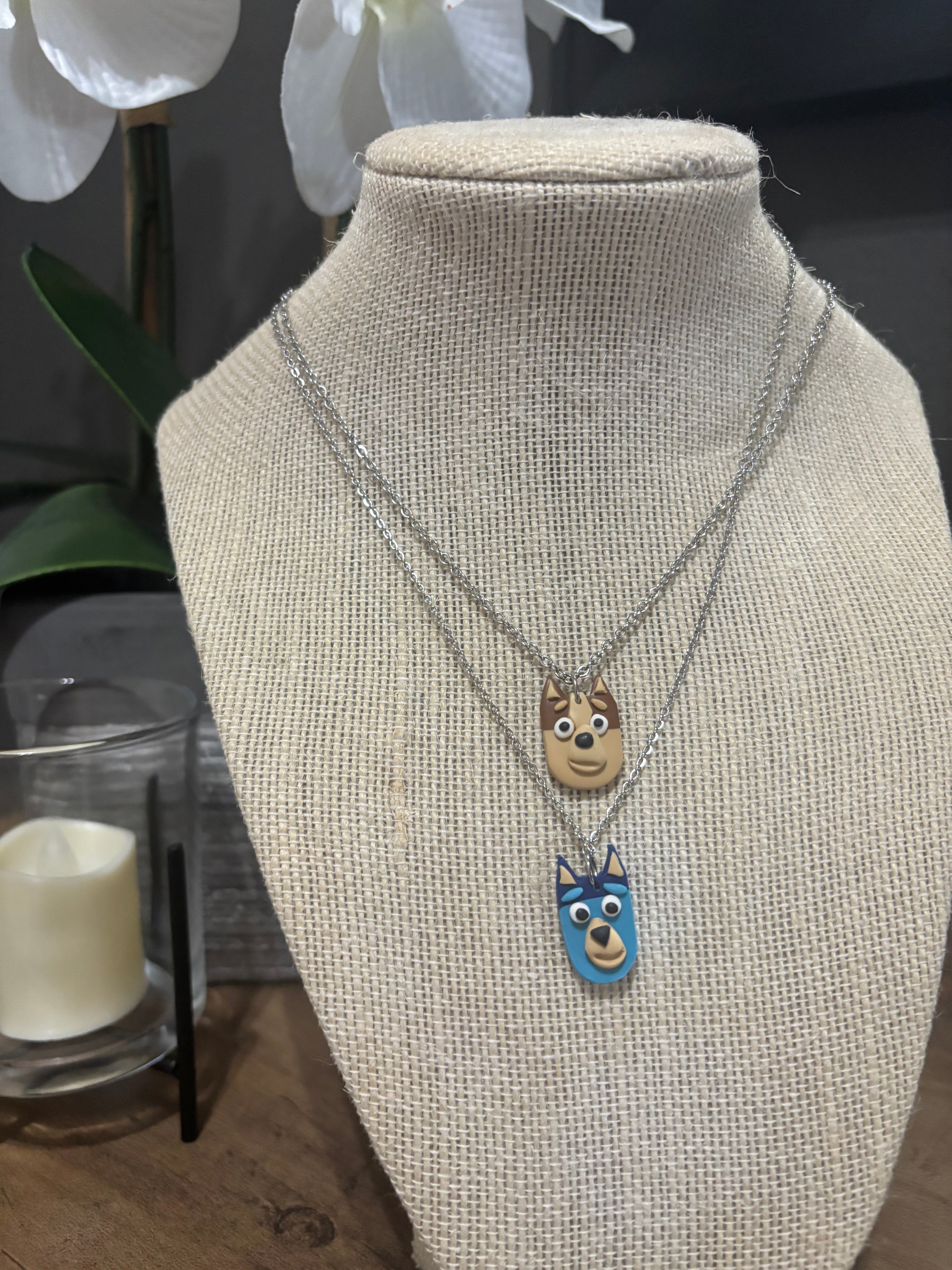 Bluey and Bingo Necklace