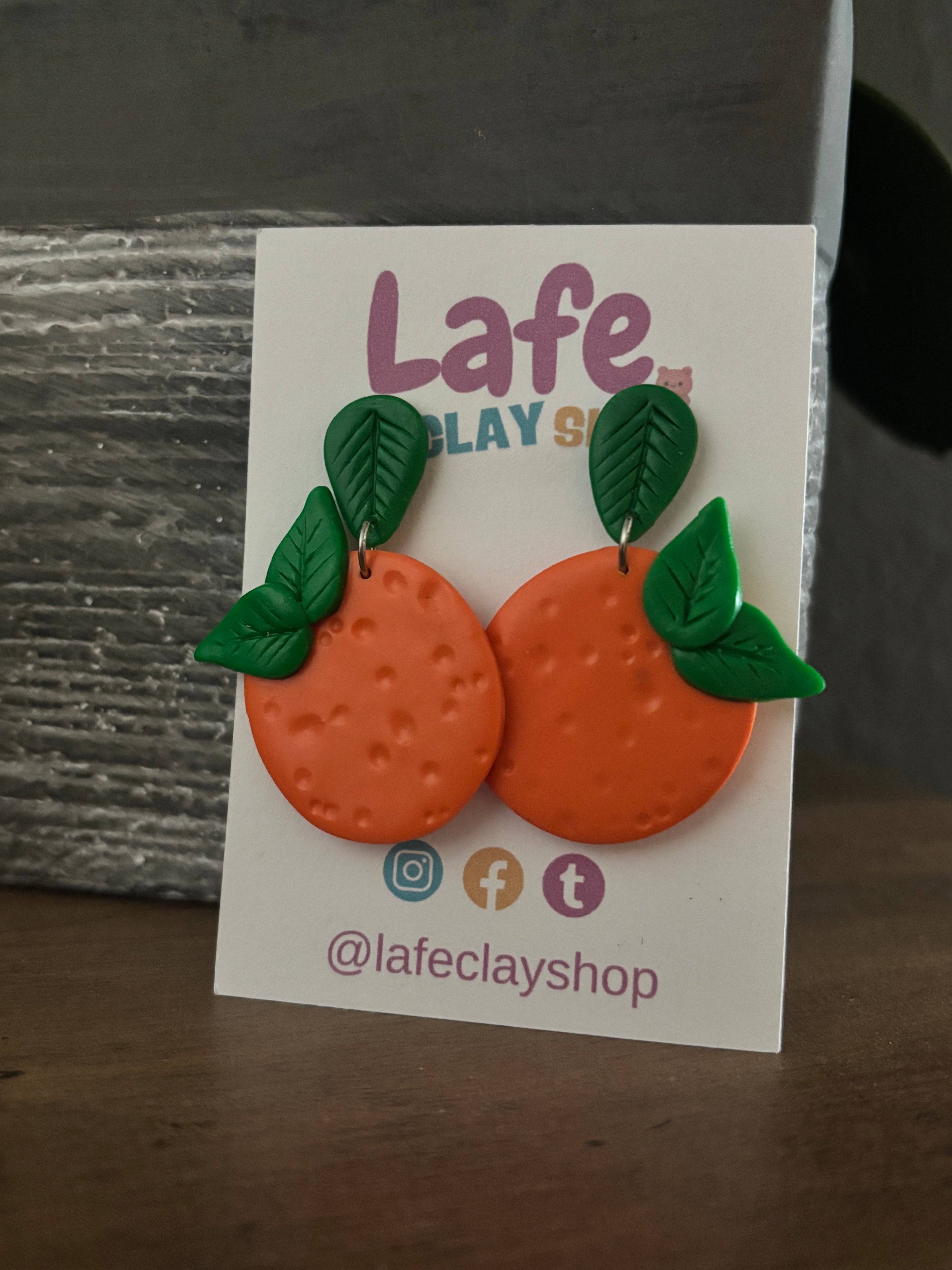 Orange Earrings-New
