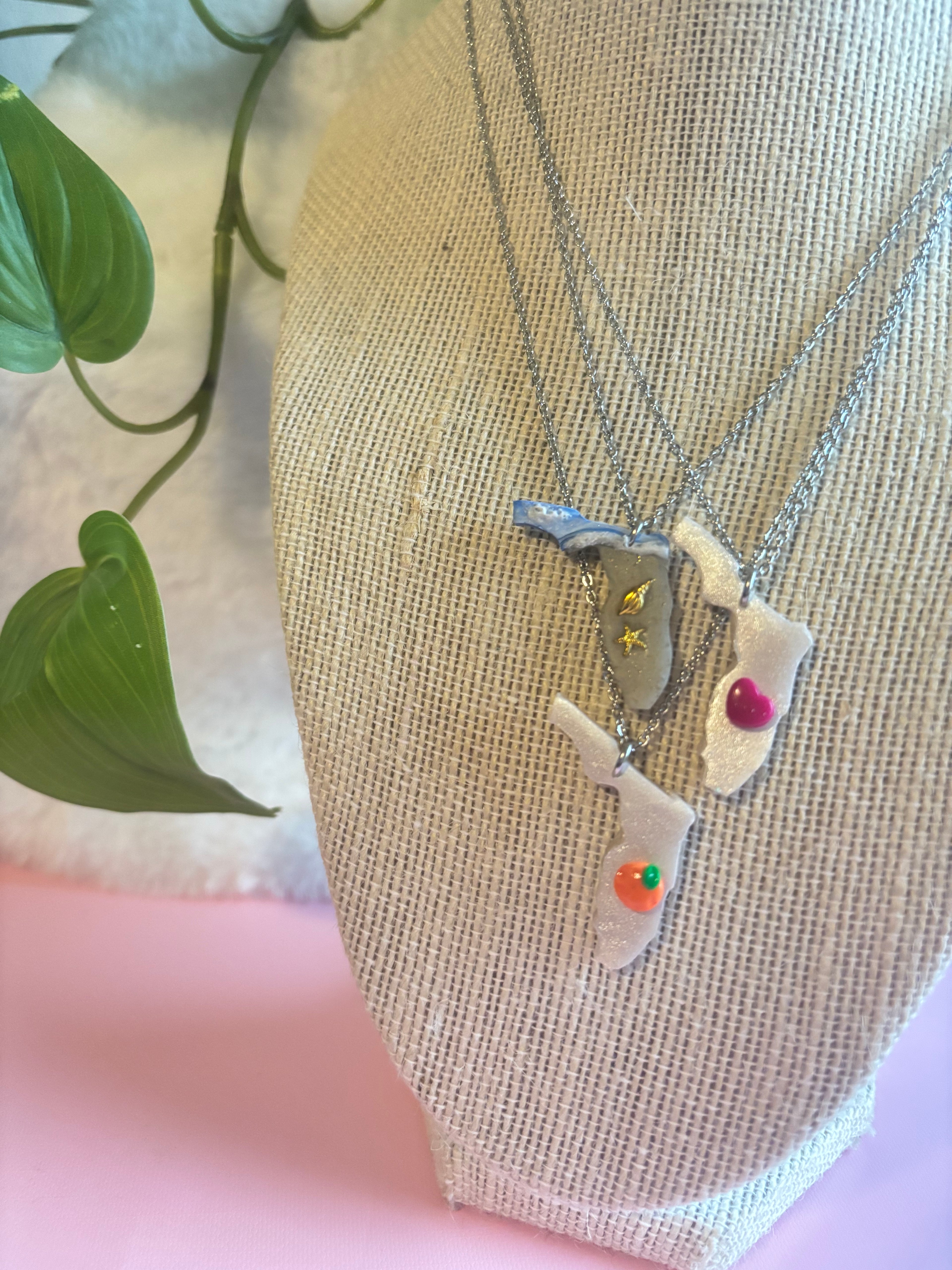 Florida Map Necklace