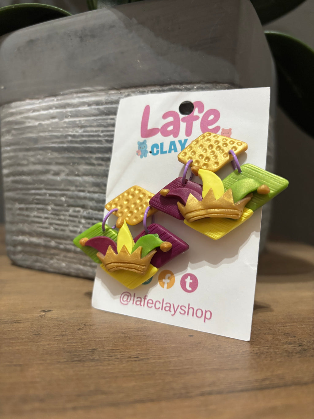 Jester Hat Mardi Gras Earrings