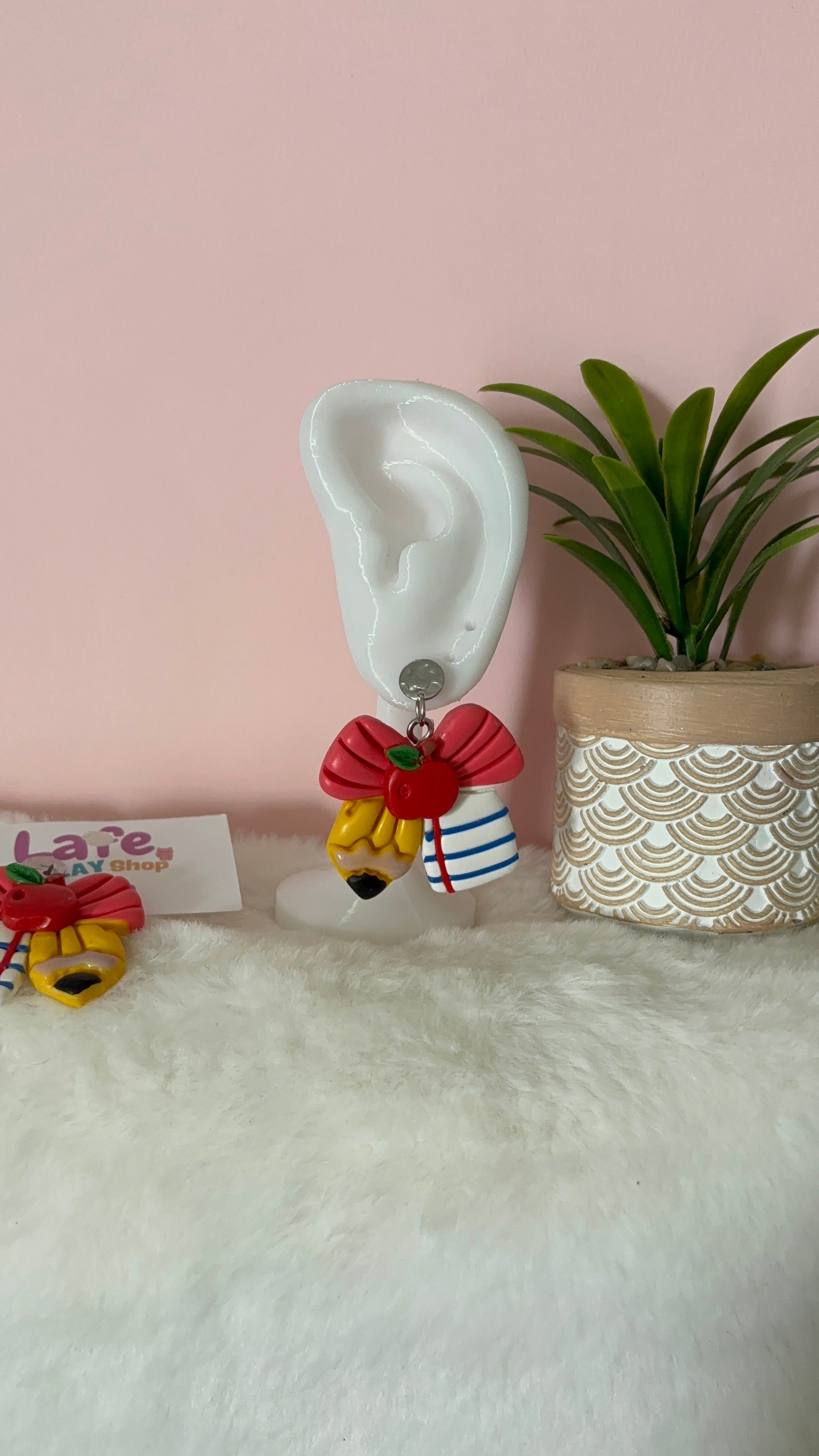 Back to School Bow Earrings