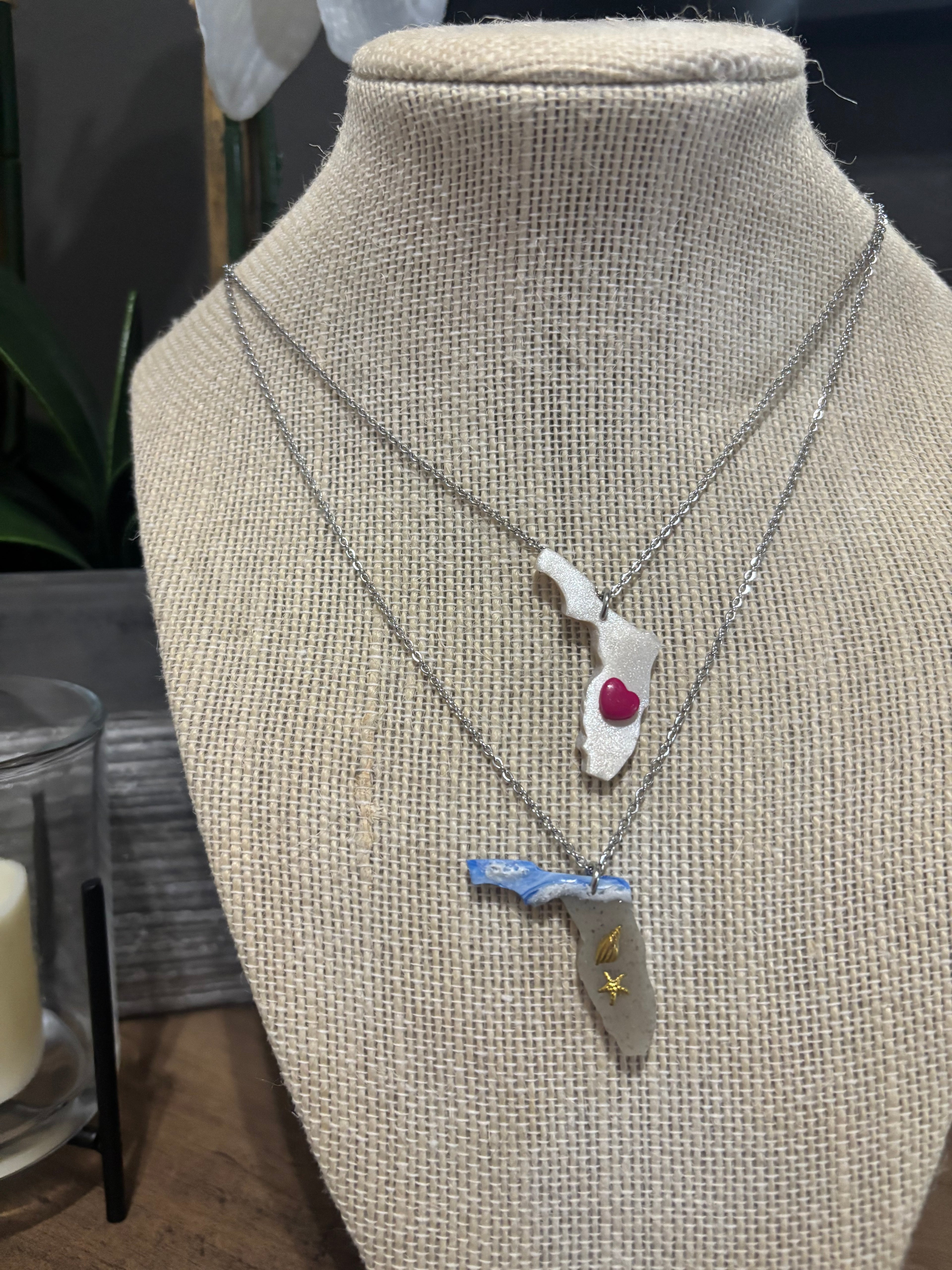 Florida Map Necklace