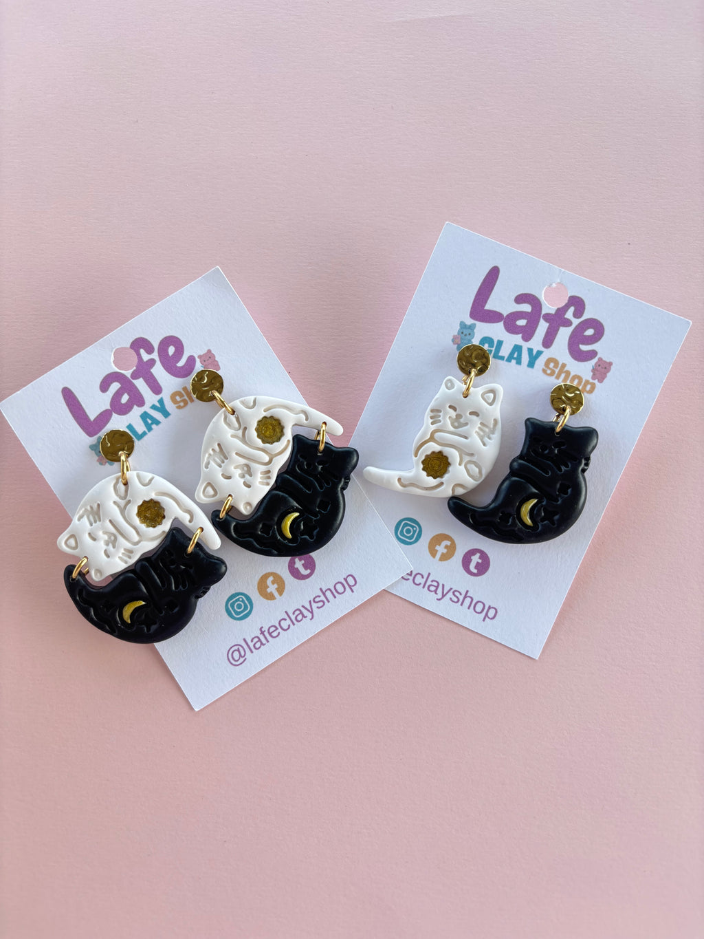 Day & Night Kitties Earrings