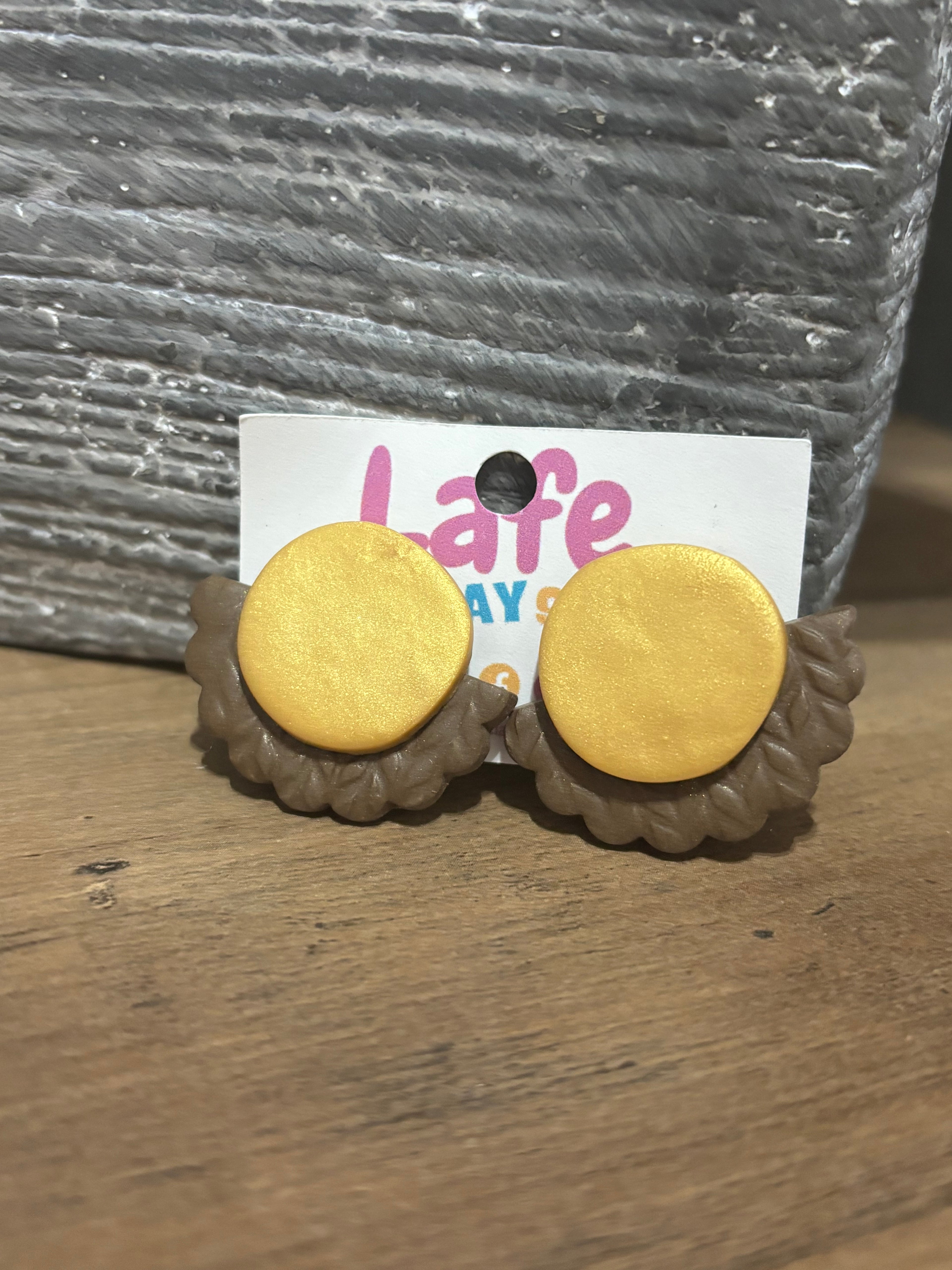 Gold and Brown Studs