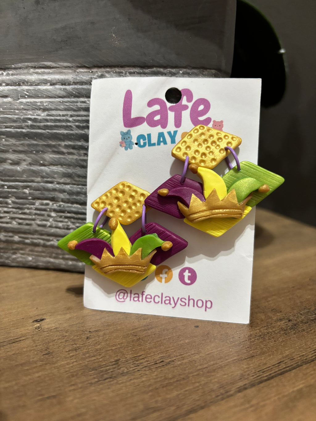 Jester Hat Mardi Gras Earrings