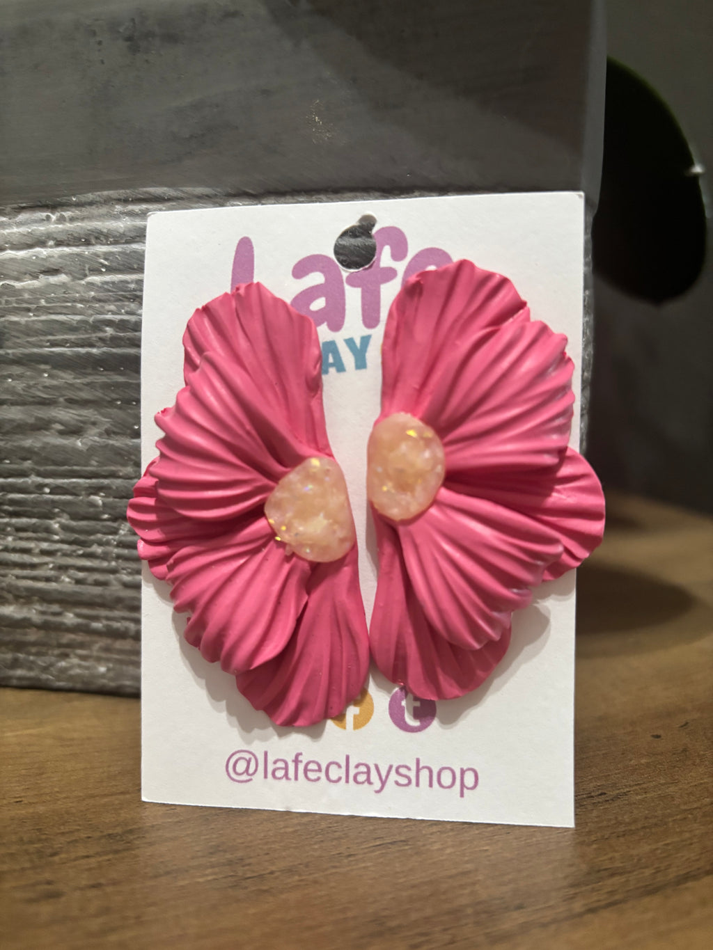 Pink Flowers Earrings