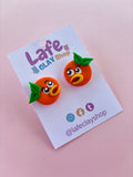 Orange Bird Earrings