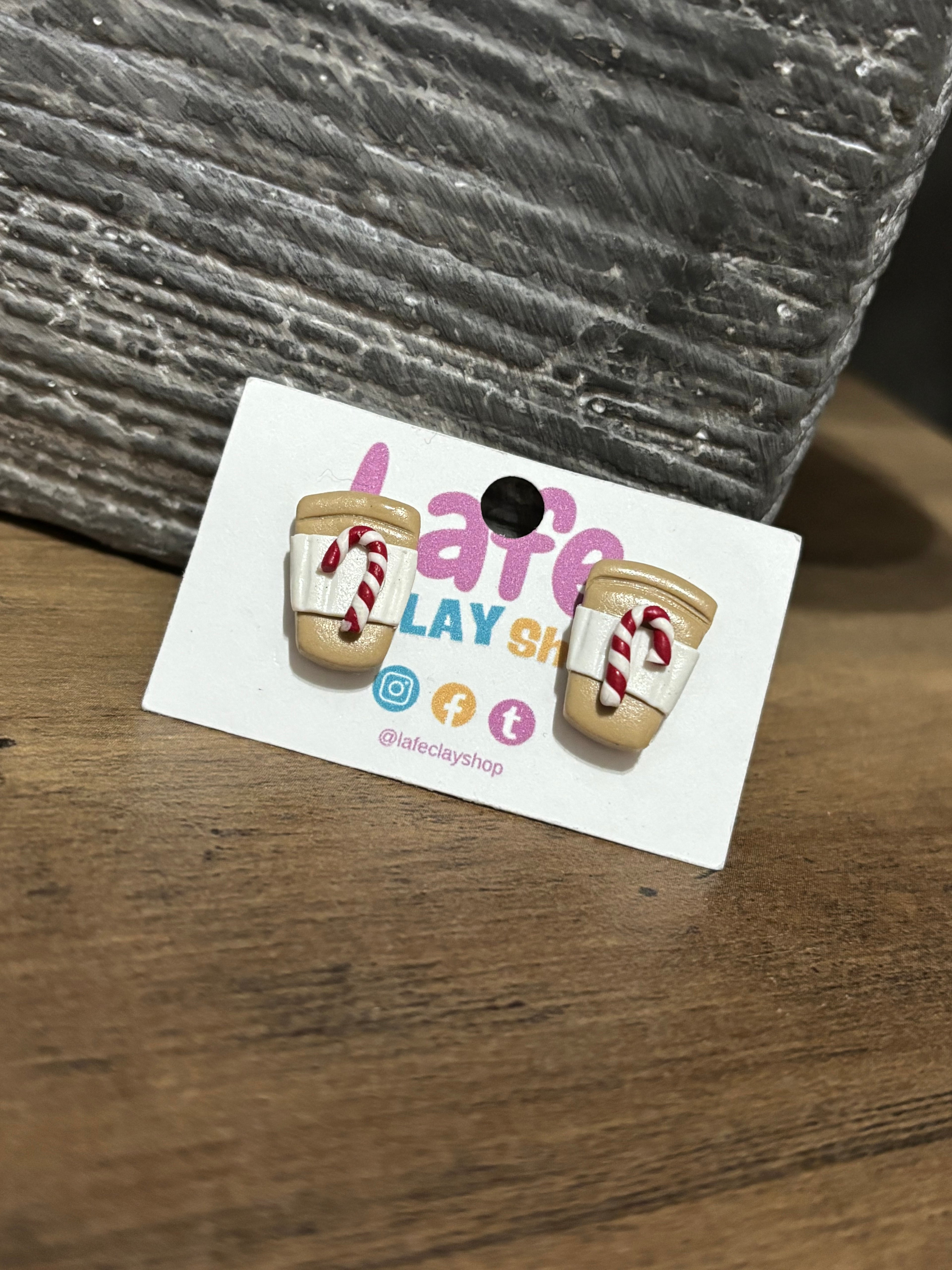 Candy Cane Coffee Studs