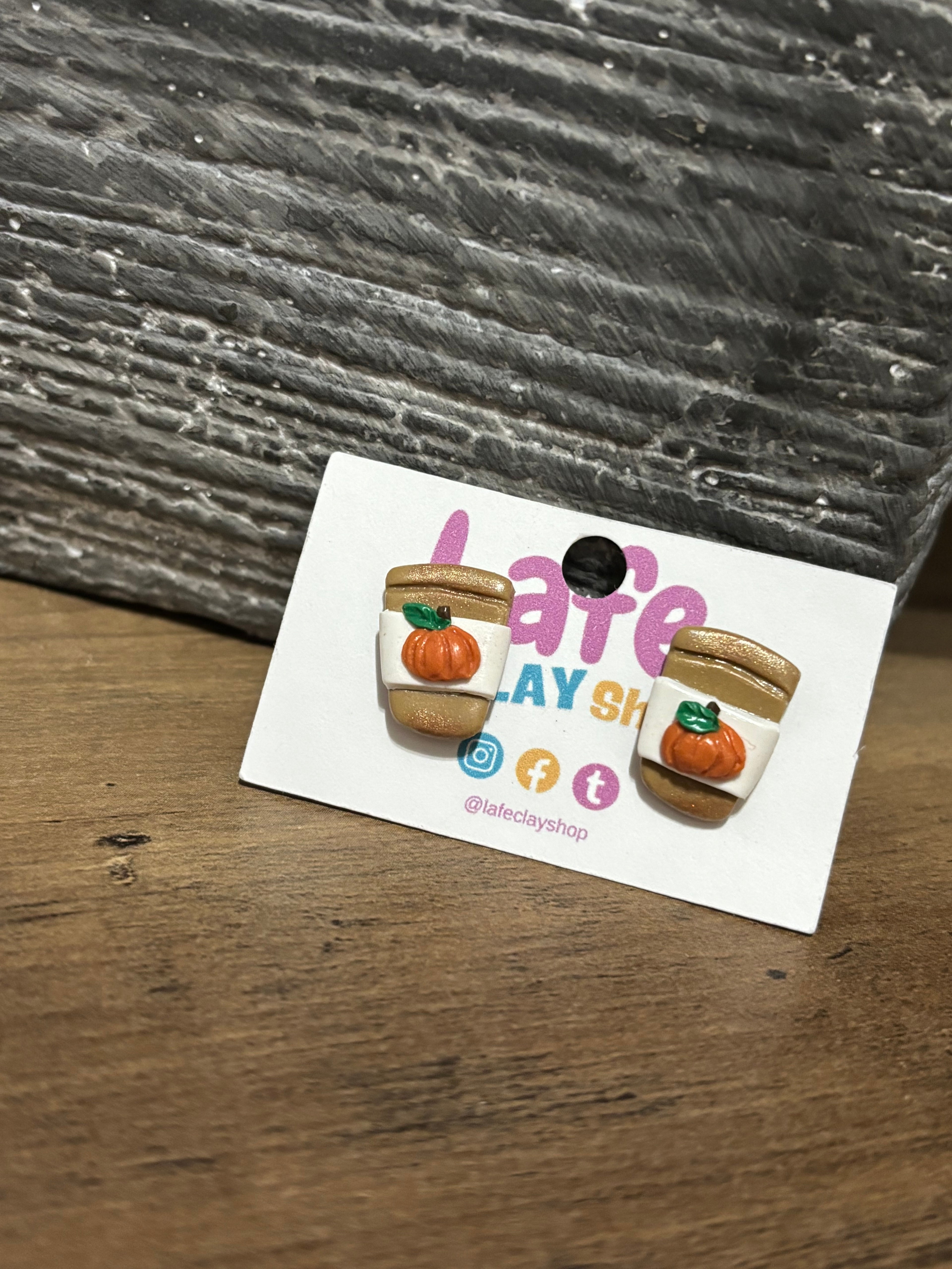 Pumpkin Coffee Studs