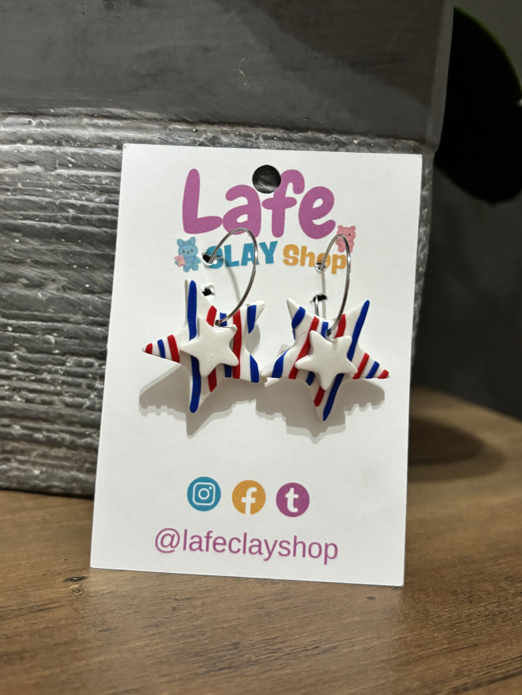 July 4th Hoops Earrings