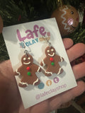 Gingerbread Man Earrings