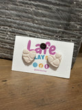White Heart Studs
