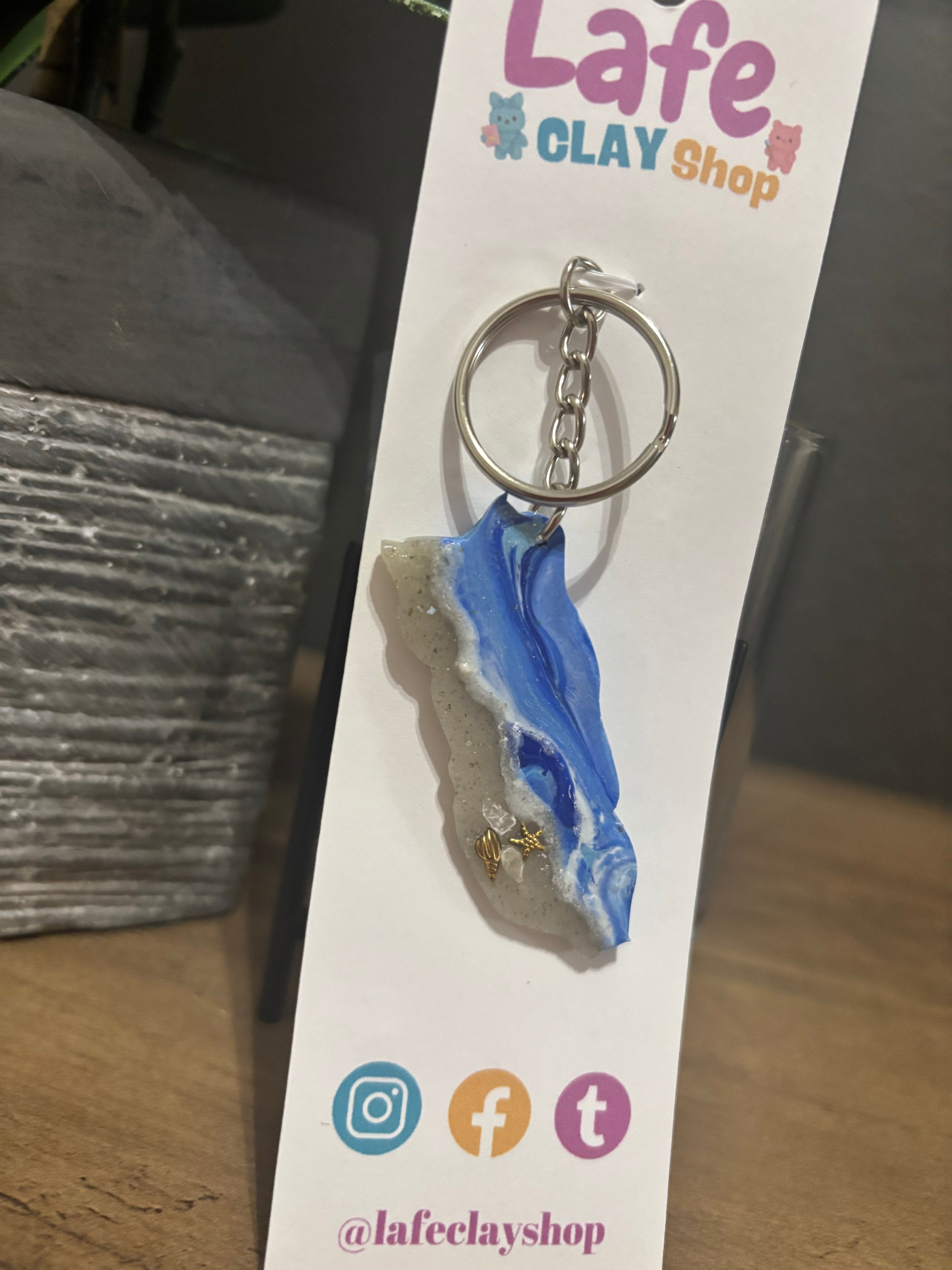 Puerto Rico Map Keychain