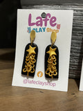 Christmas Tree Gold Earrings