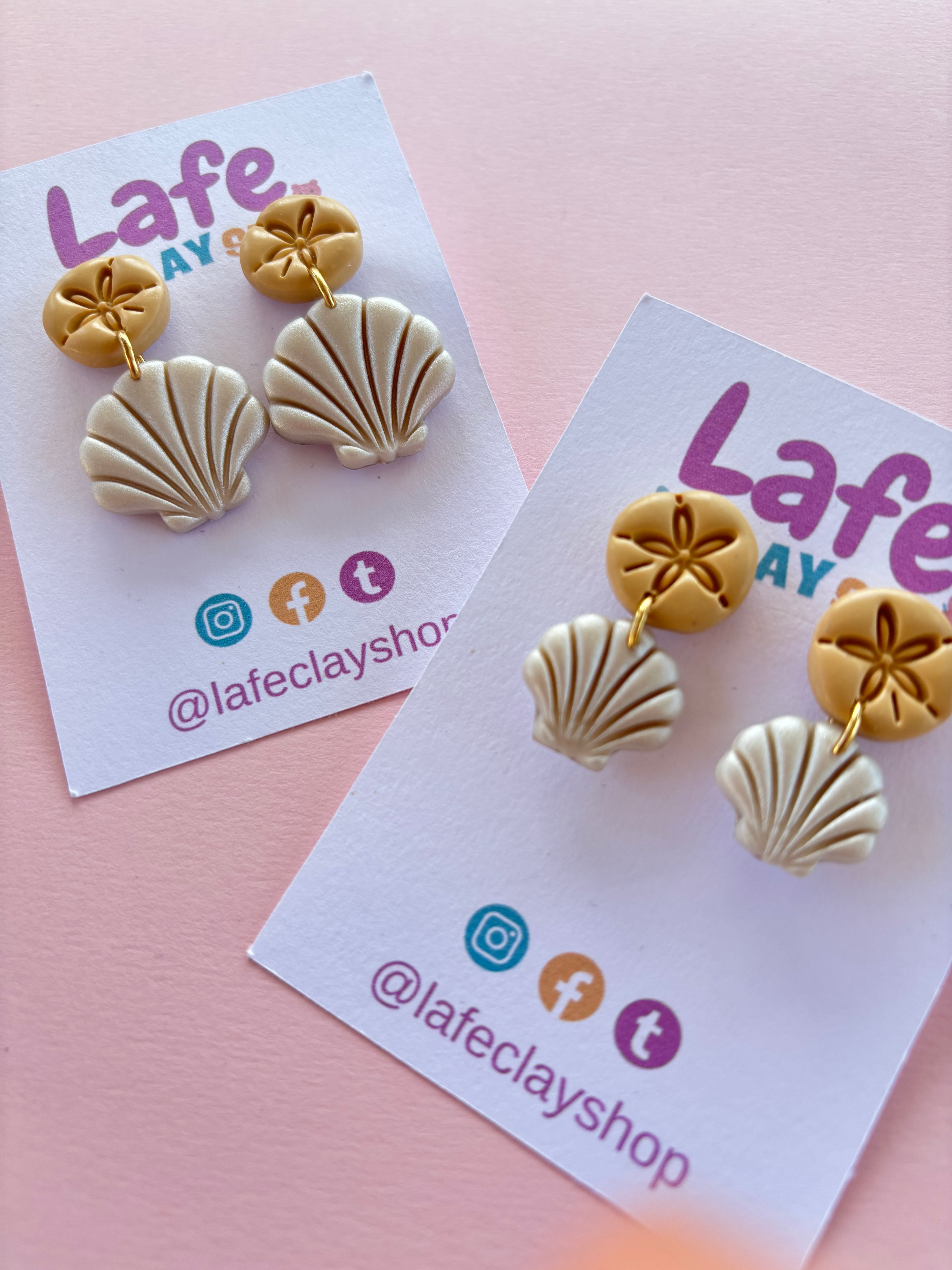 Two Colors Seashells Earrings