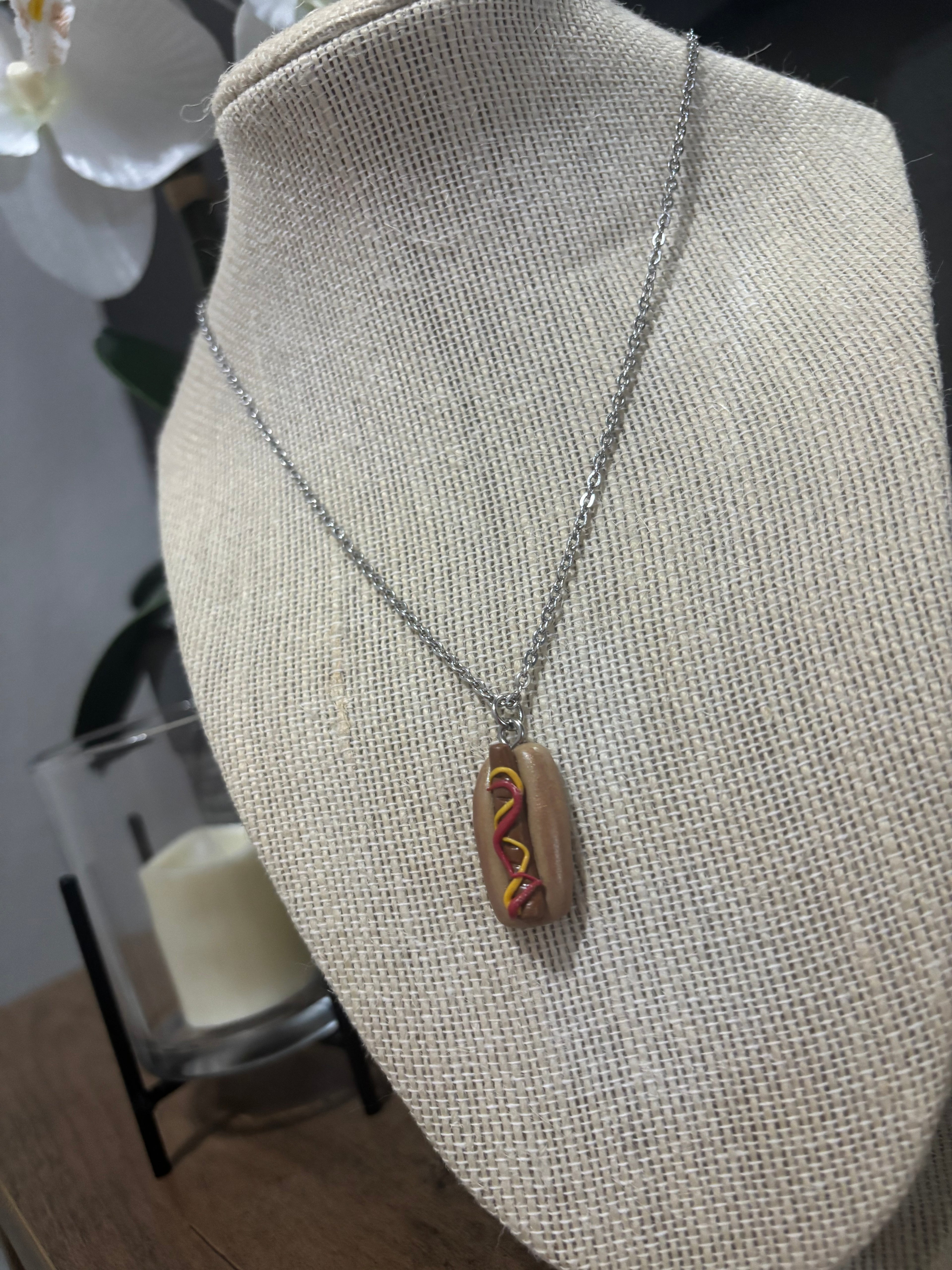 Hot Dog Necklace