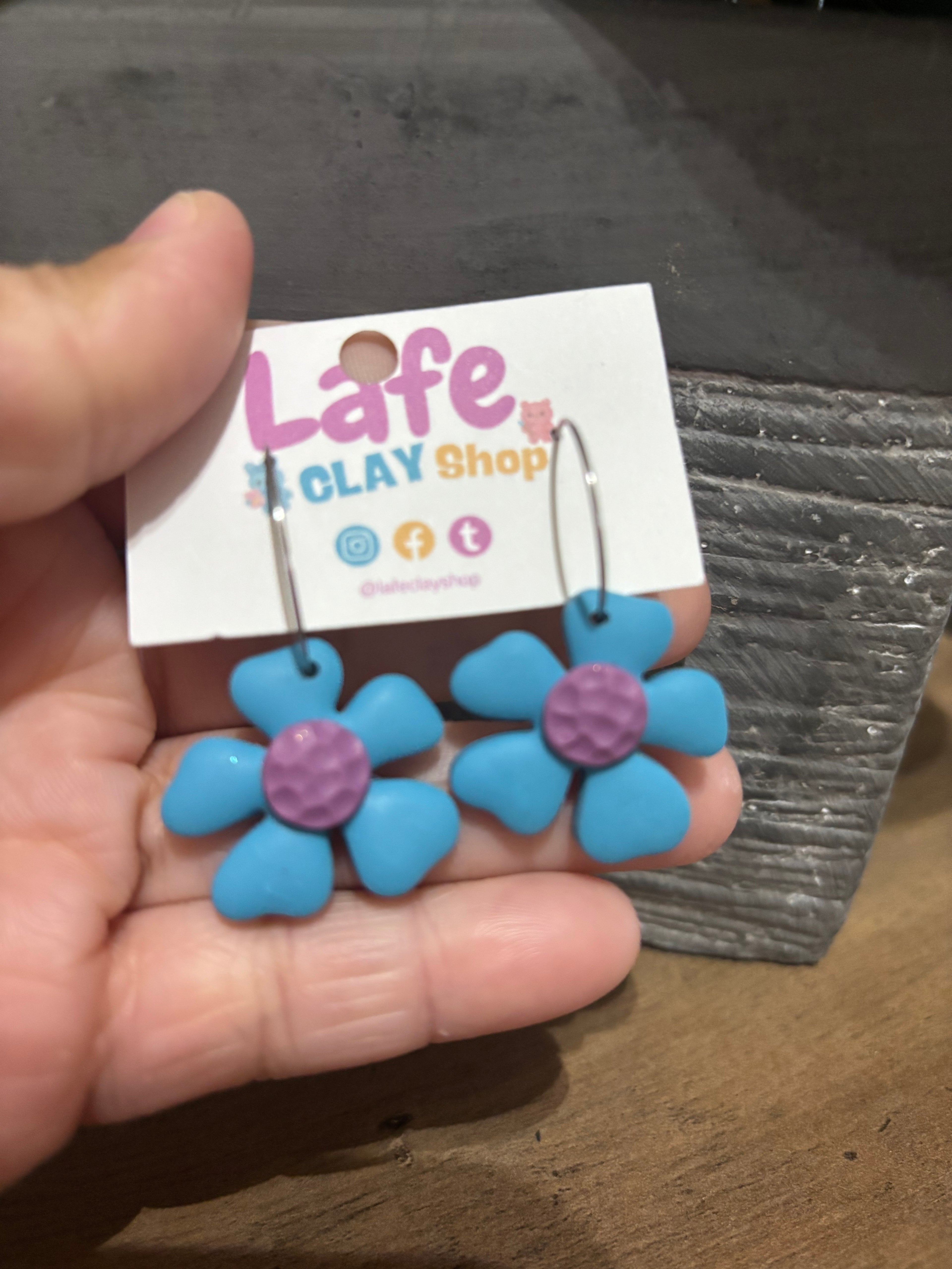 Flowers Hoops Earrings