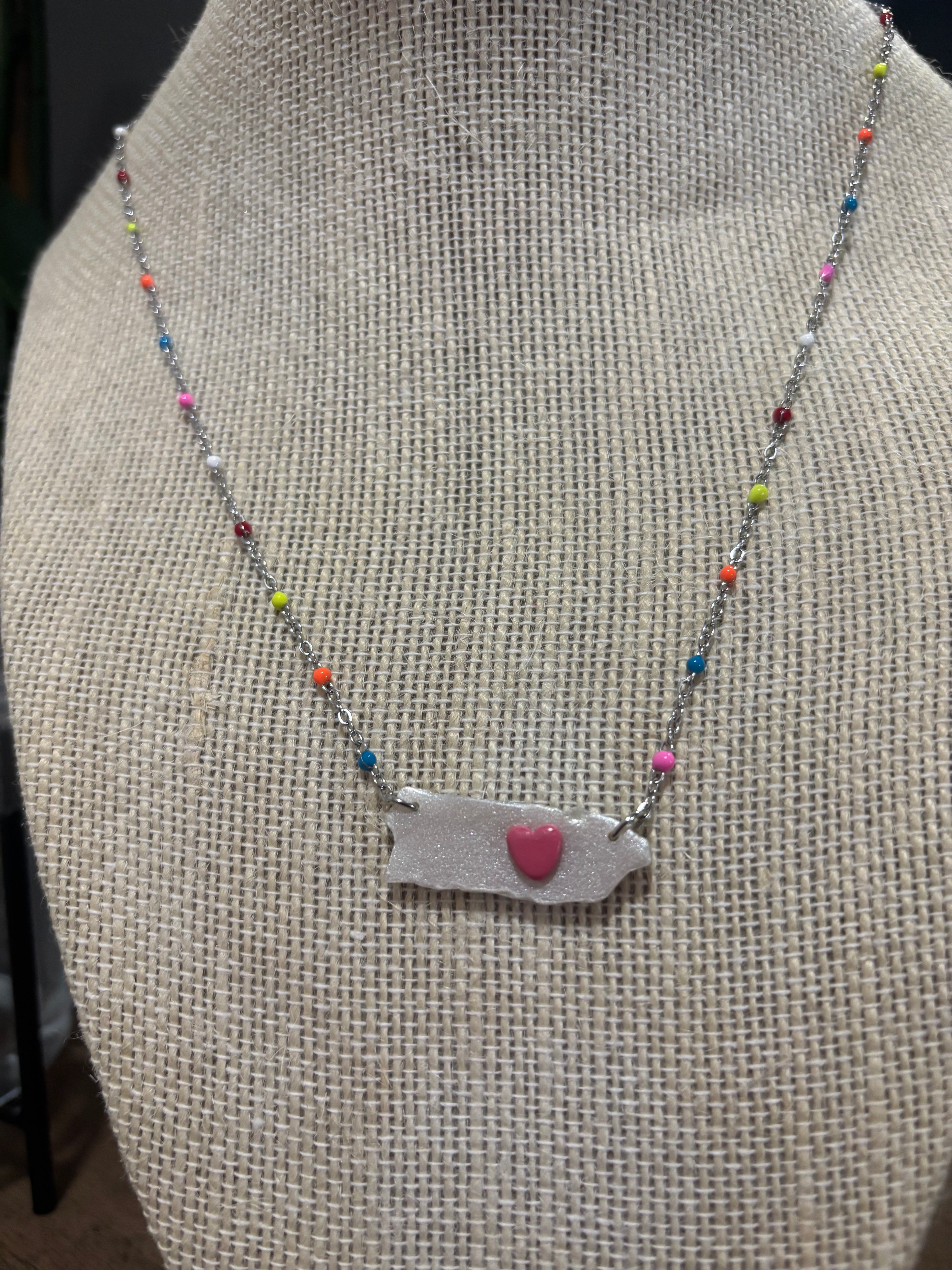 Puerto Rico Map Necklaces