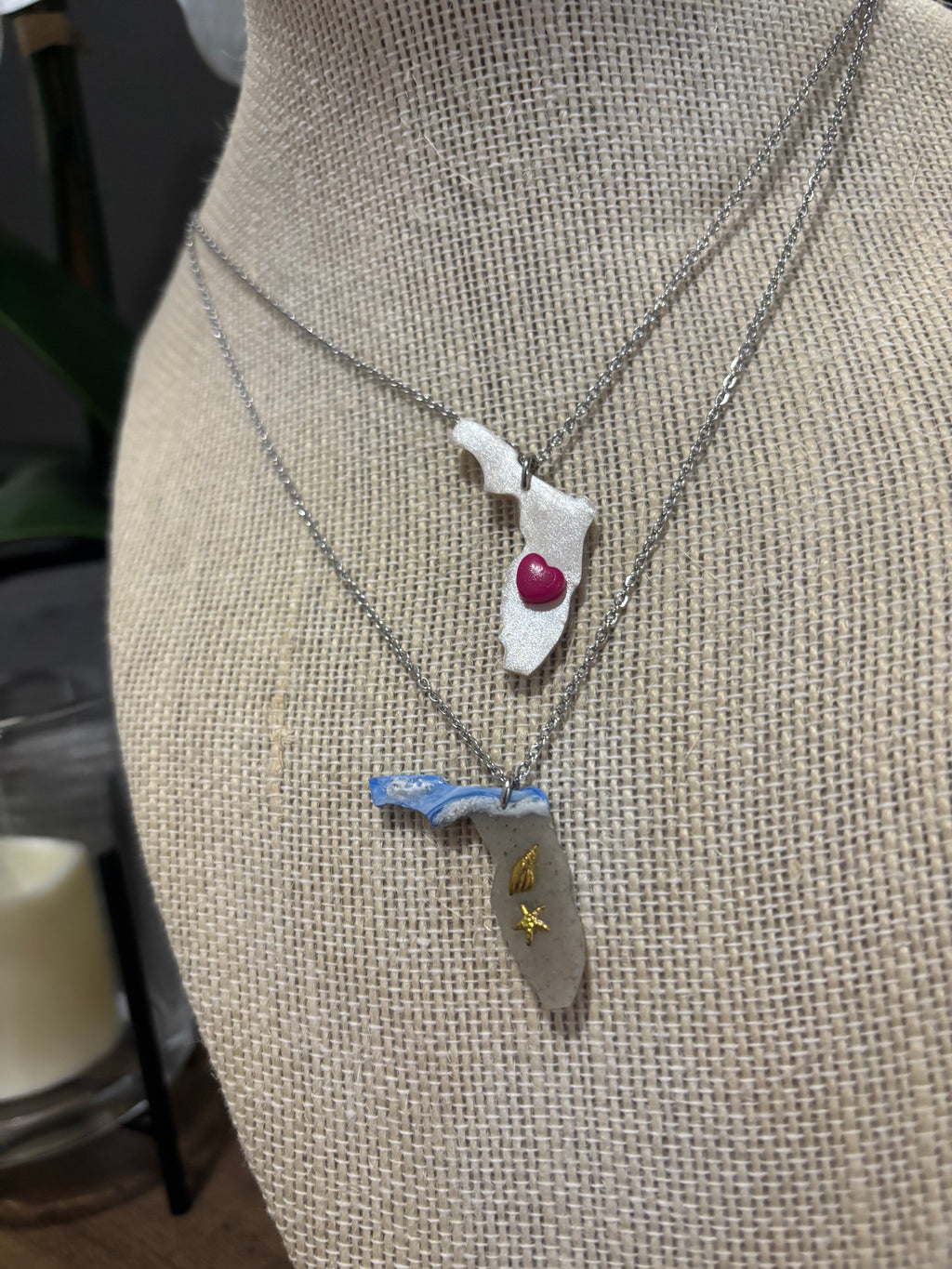 Florida Map Necklace