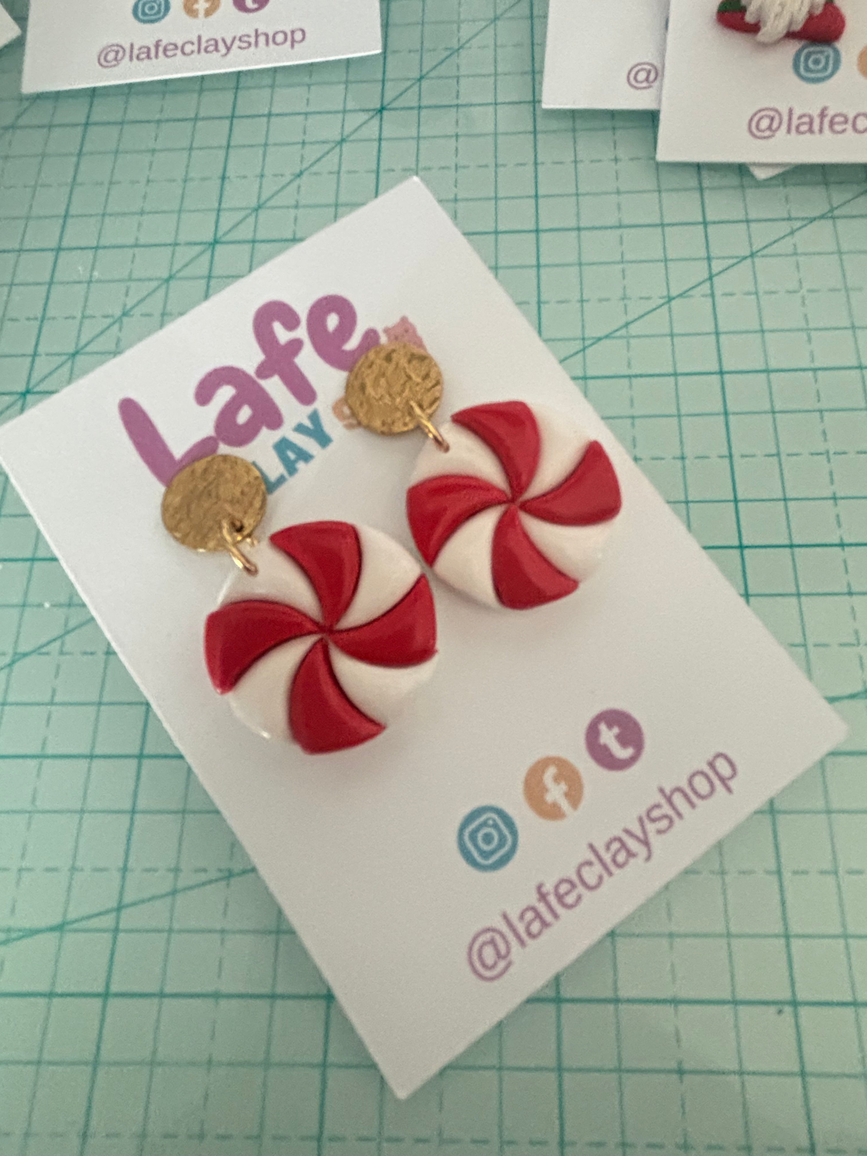 Peppermint Candy Earrings