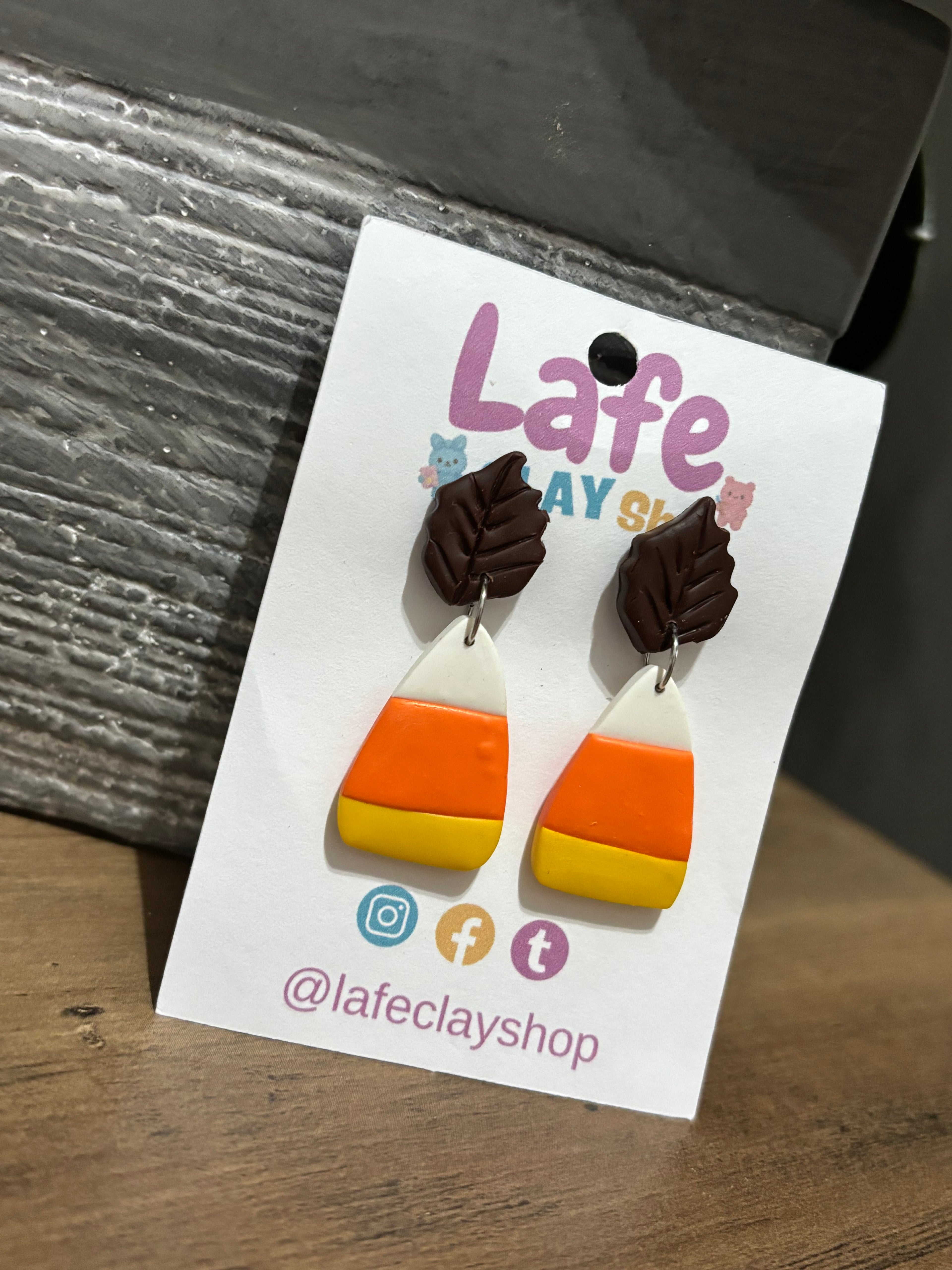 Candy Corn Earrings