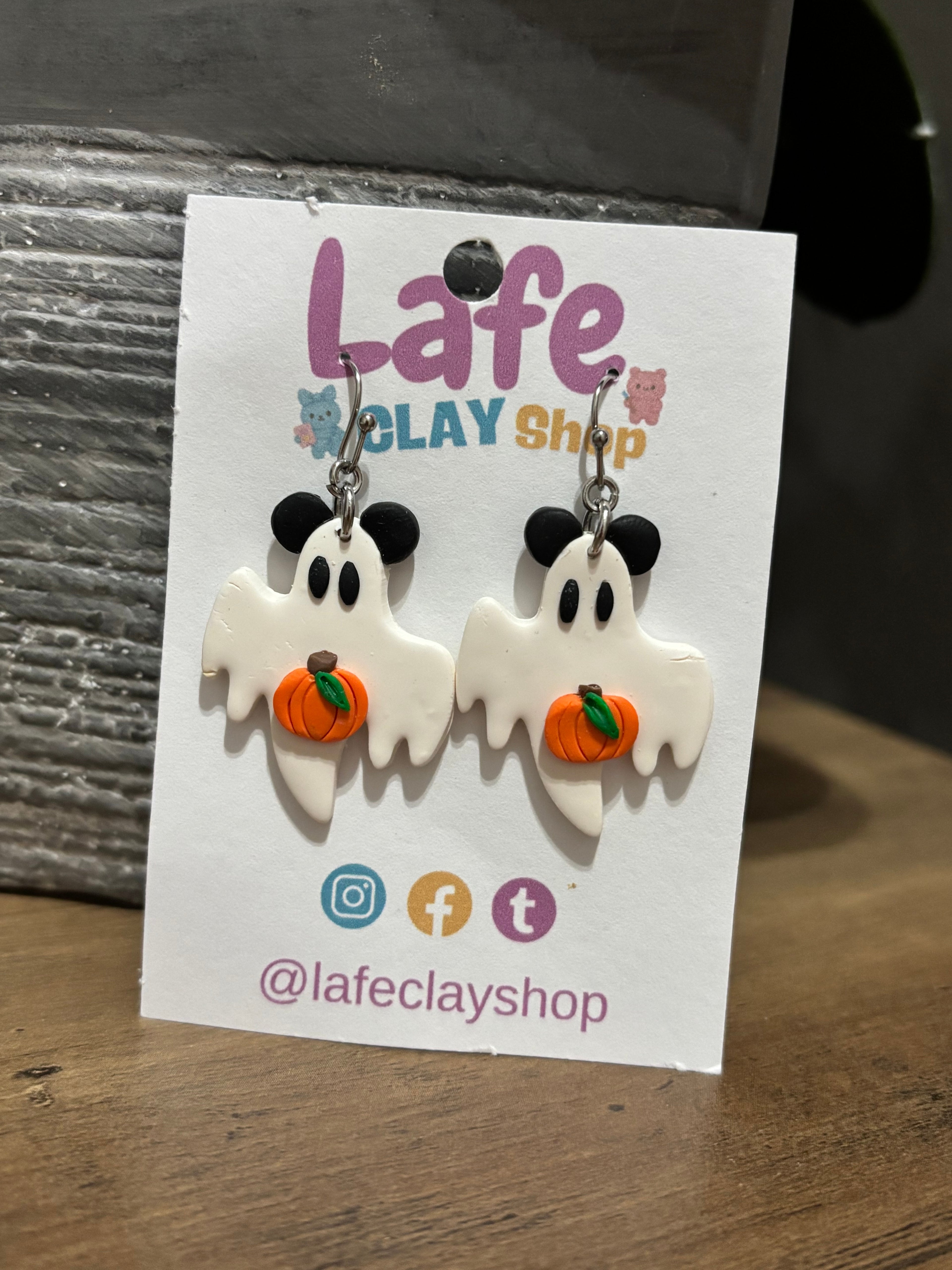 Ghost Mouse Earrings