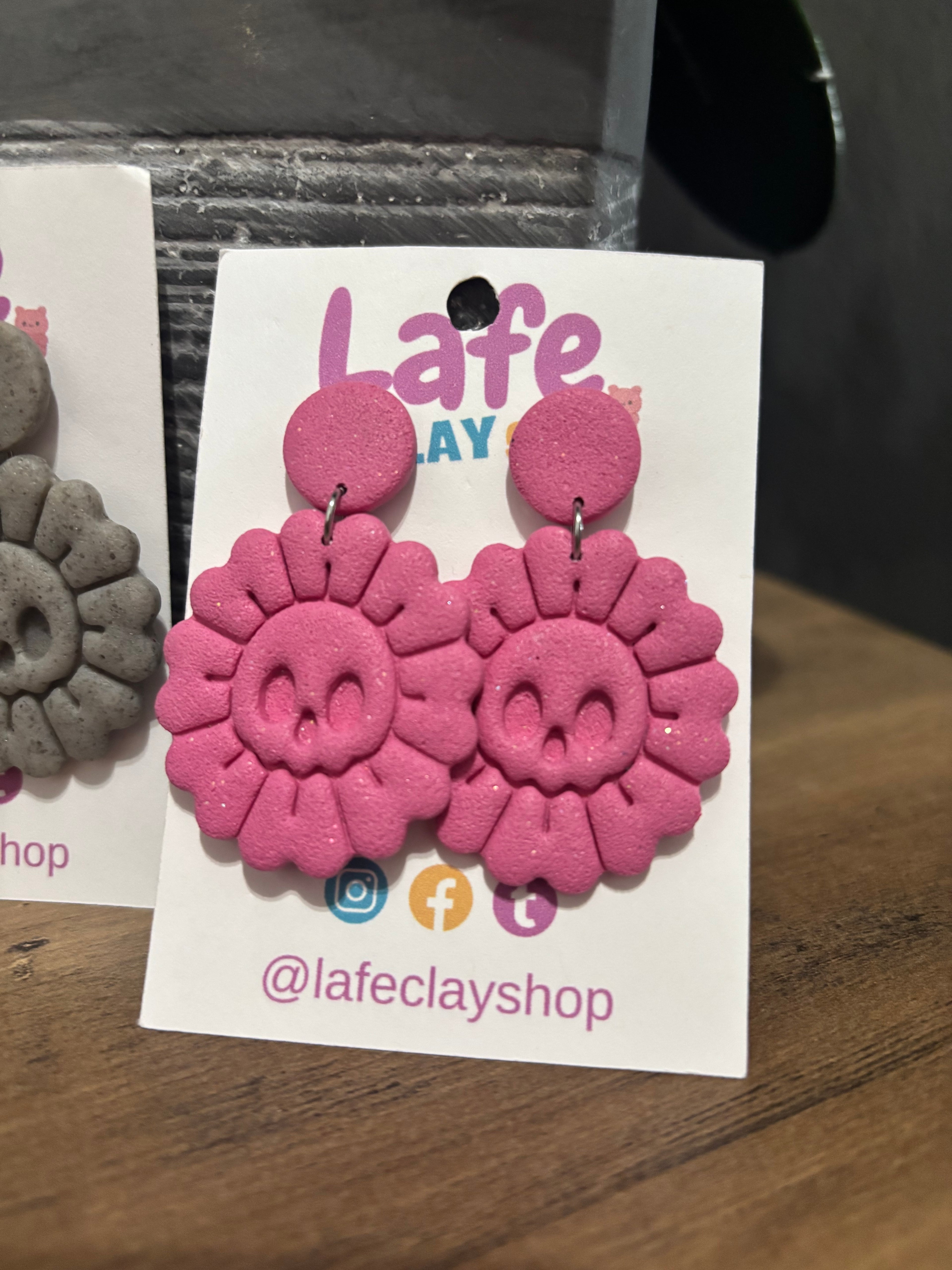 Skull Flower Earrings