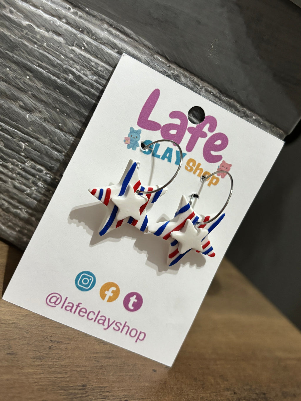 July 4th Hoops Earrings