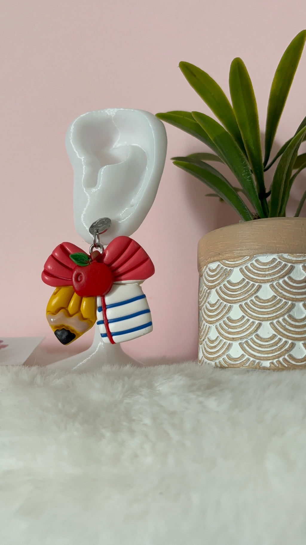 Back to School Bow Earrings