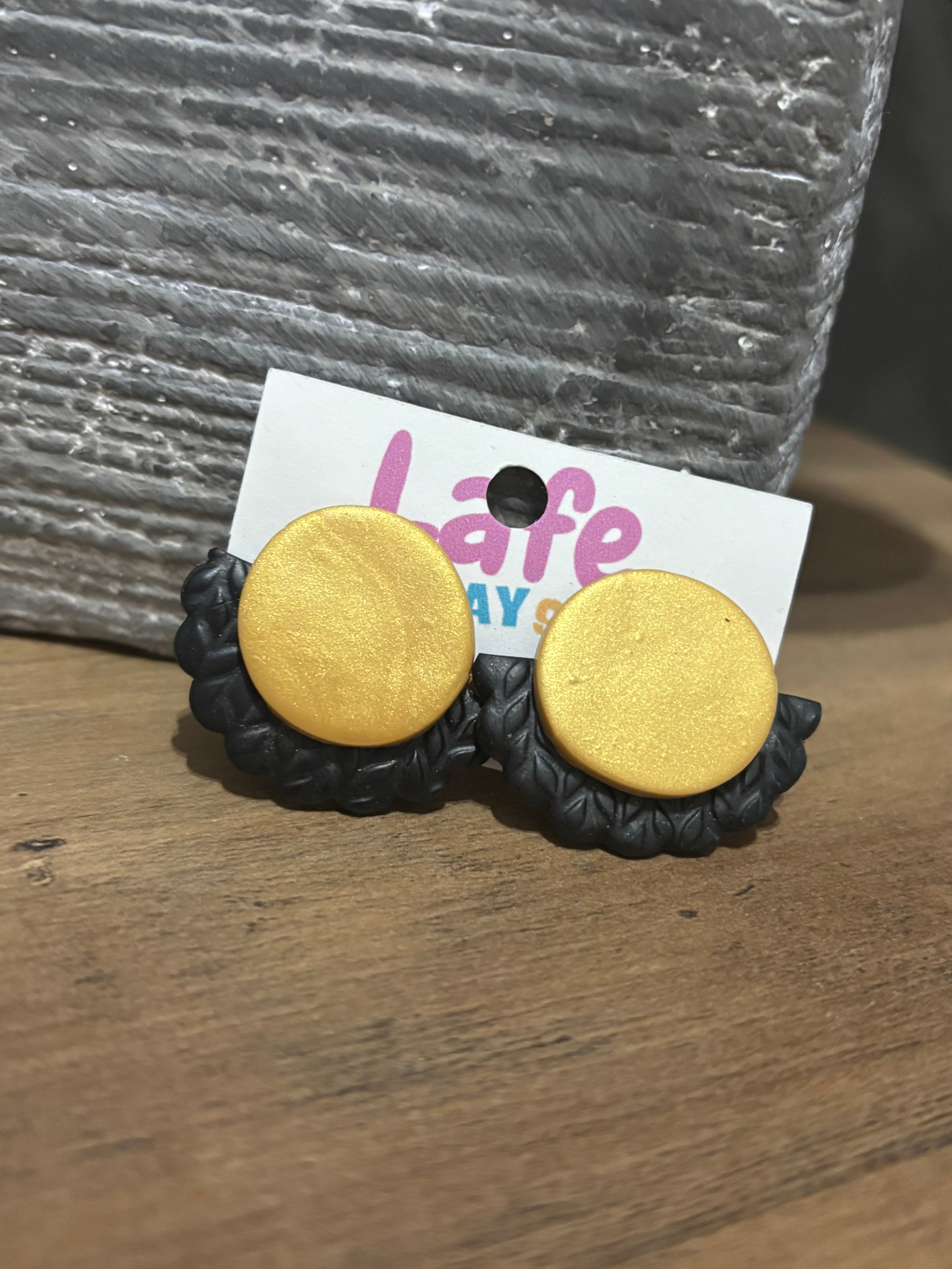 Gold and Black Studs