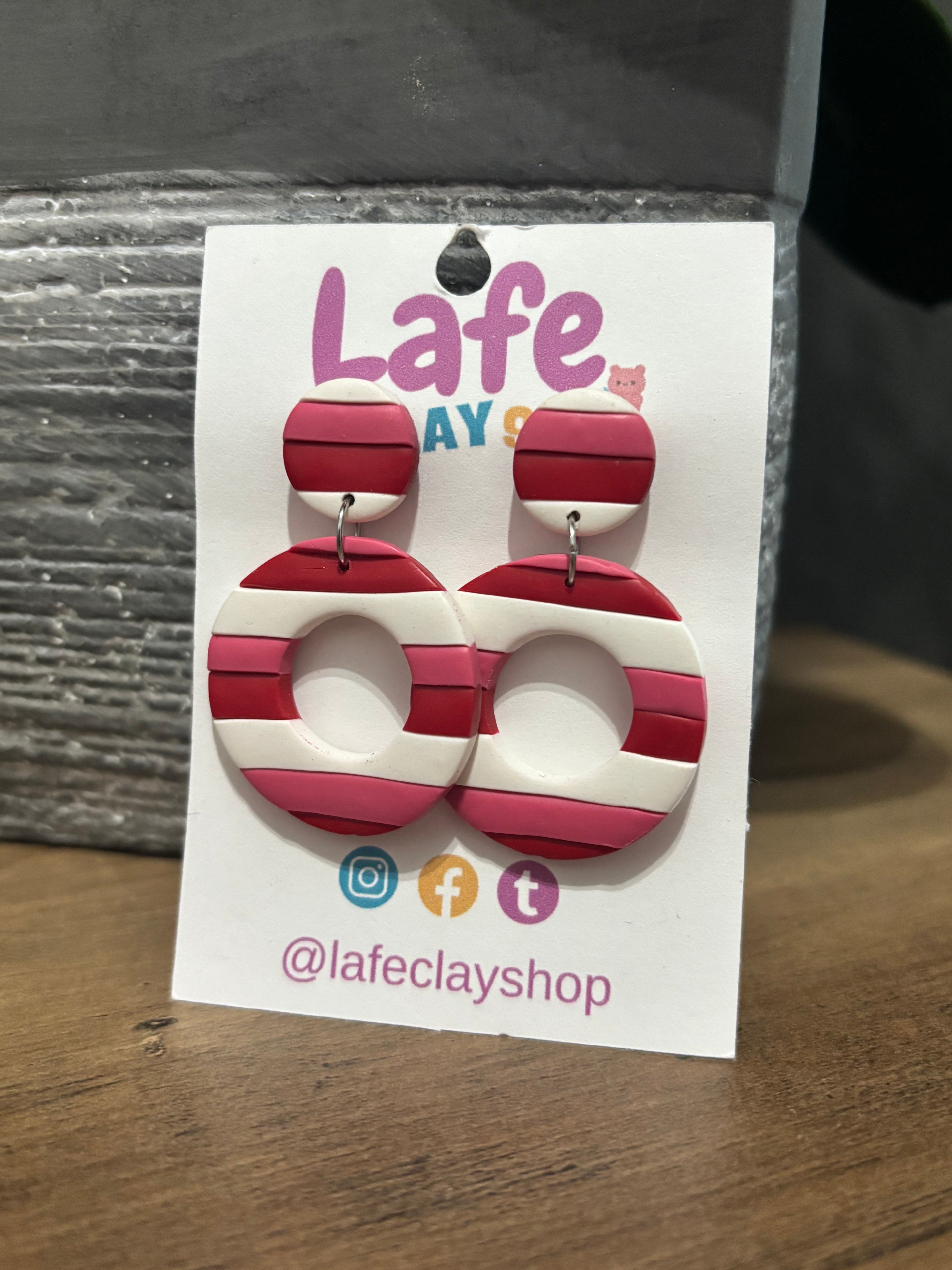 Red and pink Earrings