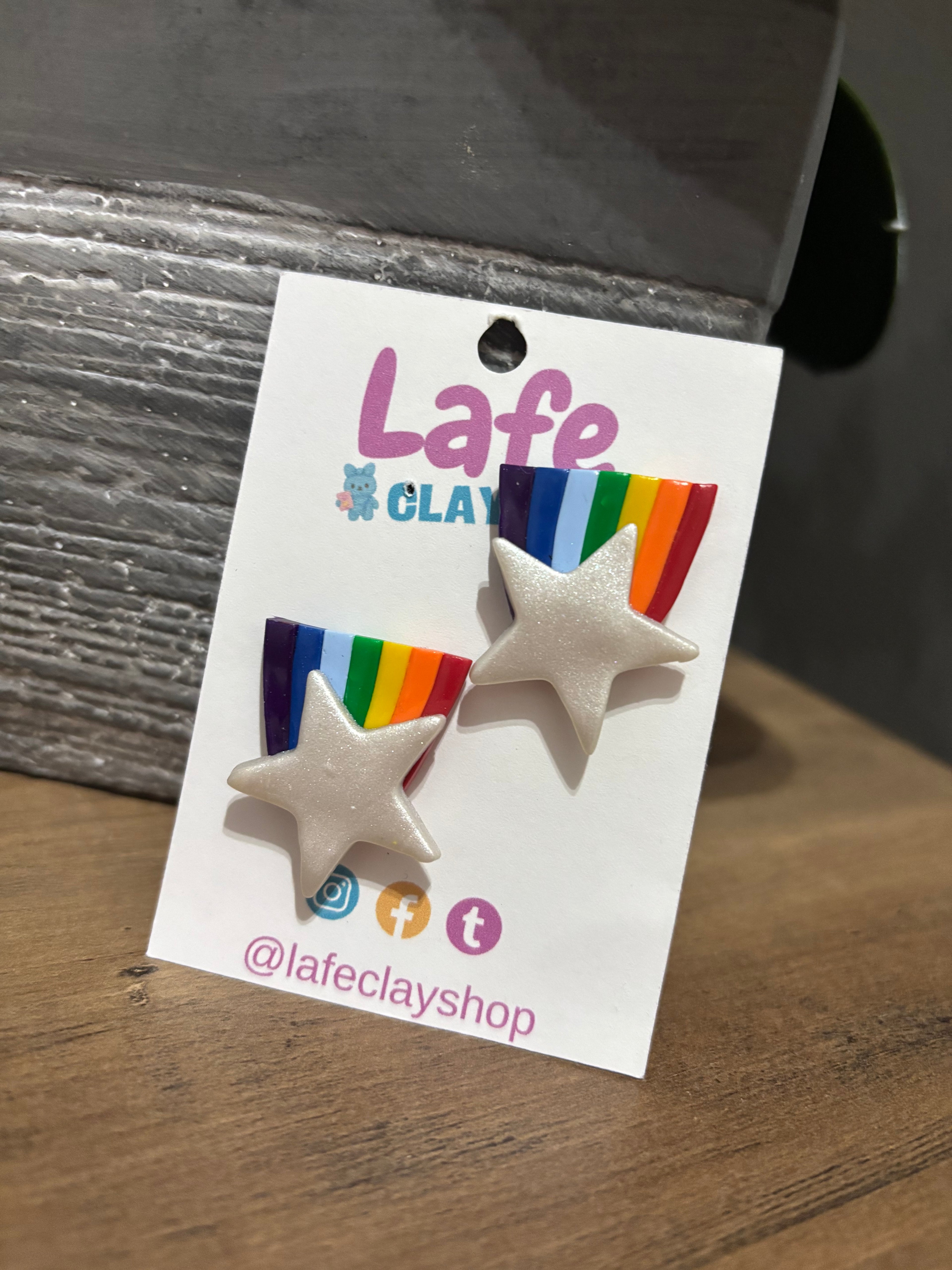 Rainbow Star Studs