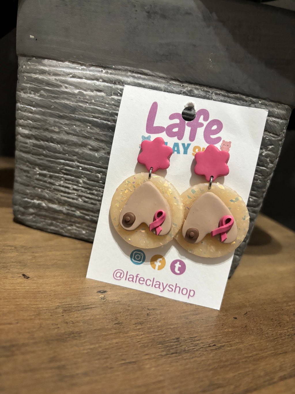 Breast Cancer Earrings