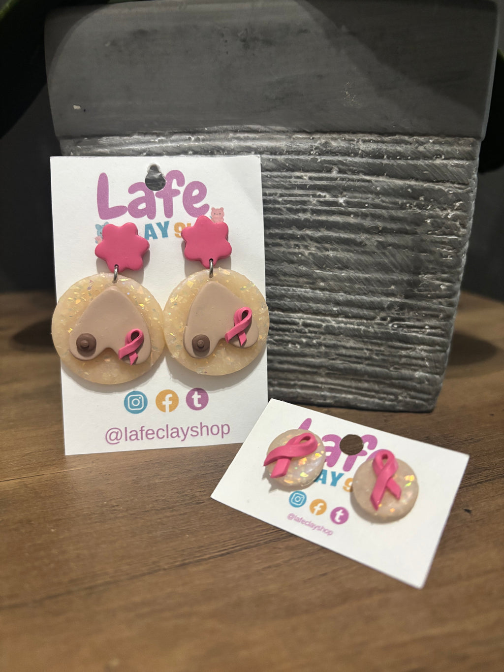 Breast Cancer Earrings