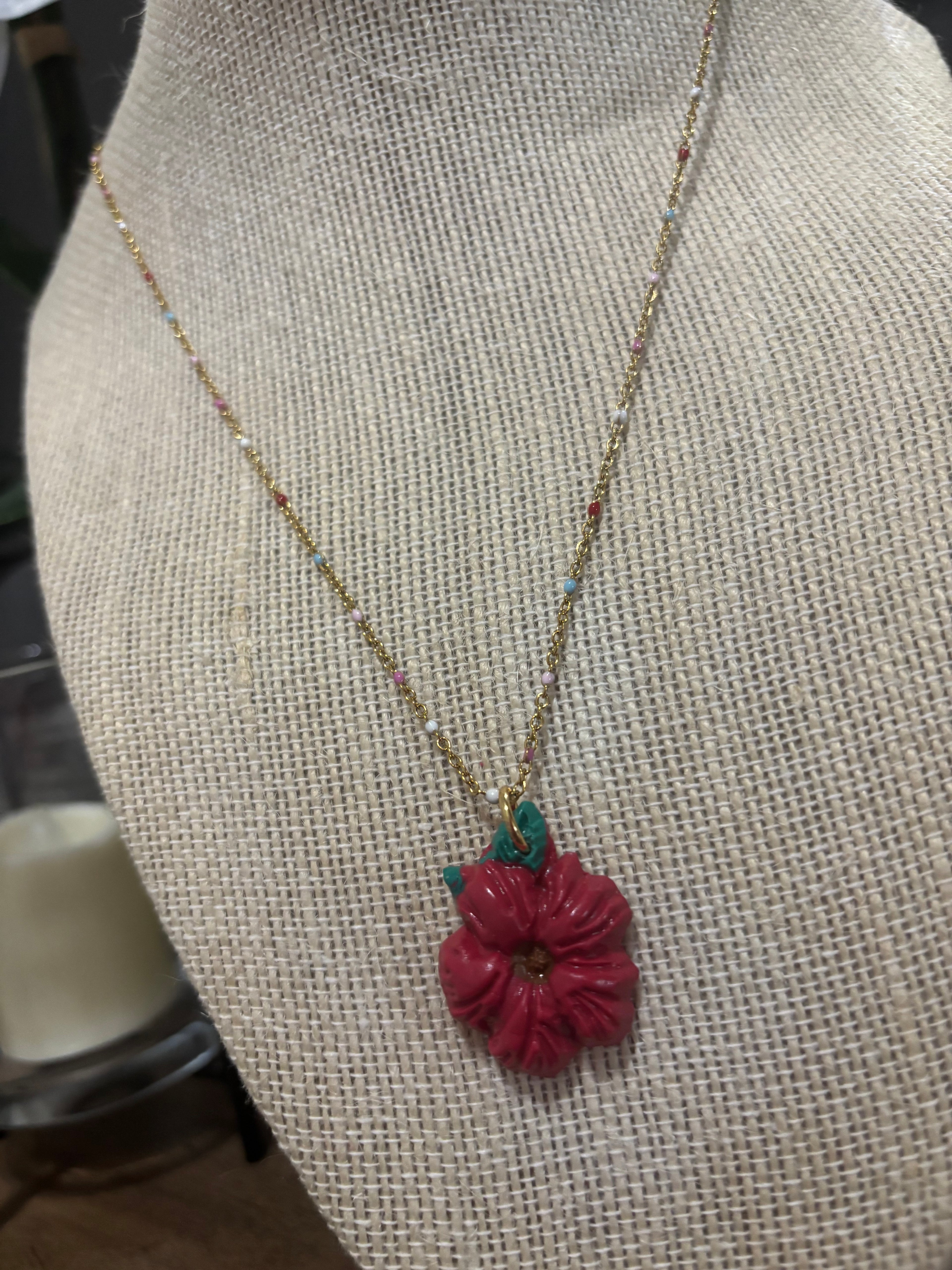 Tropical Bloom Gold Necklace