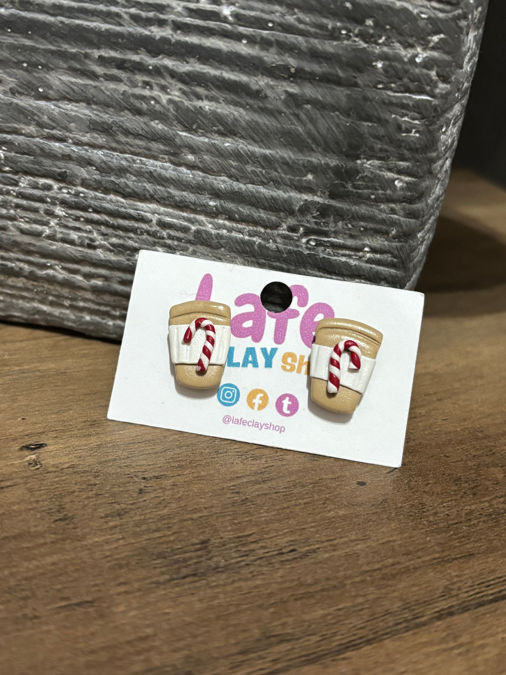 Candy Cane Coffee Studs