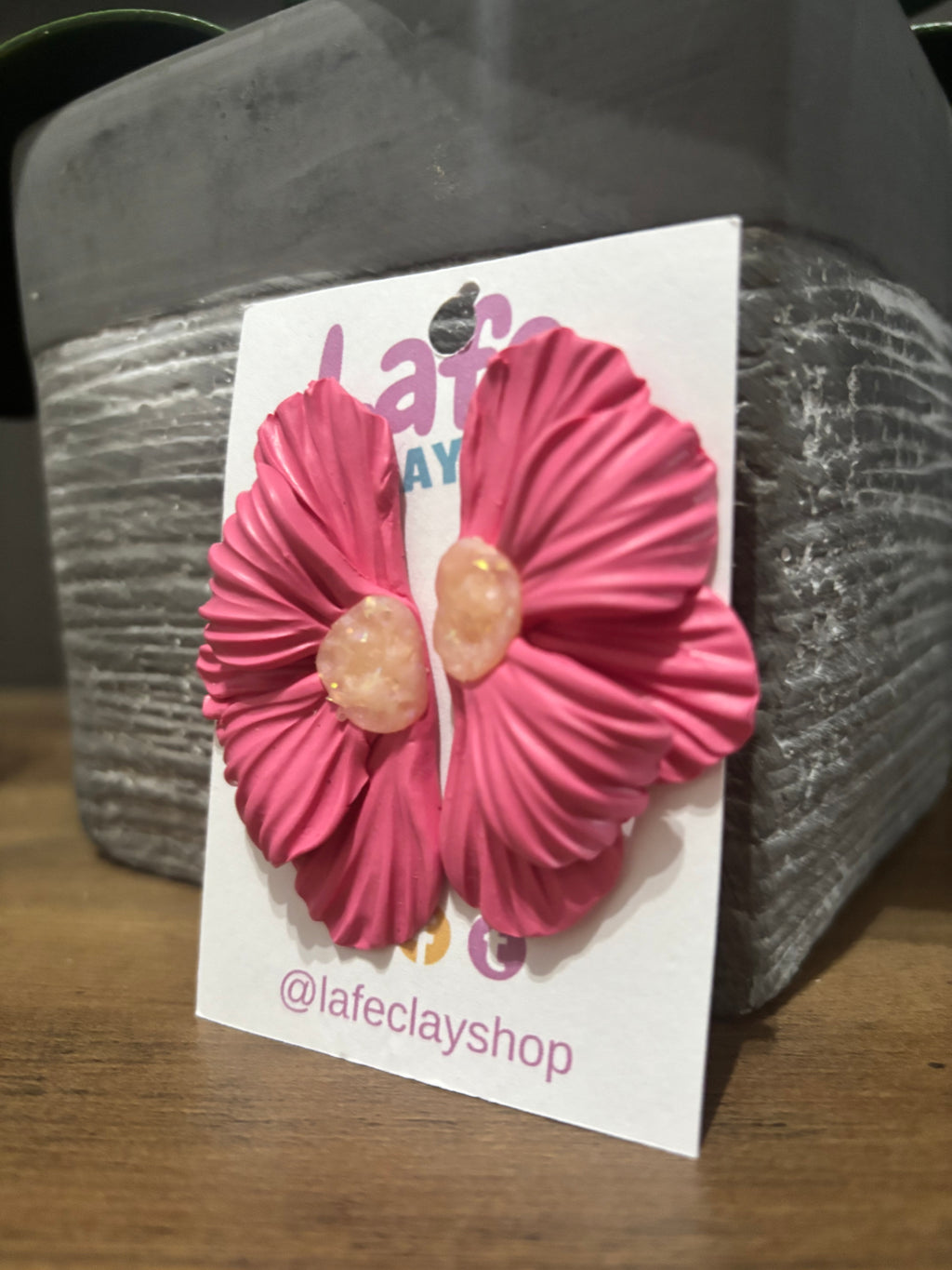 Pink Flowers Earrings