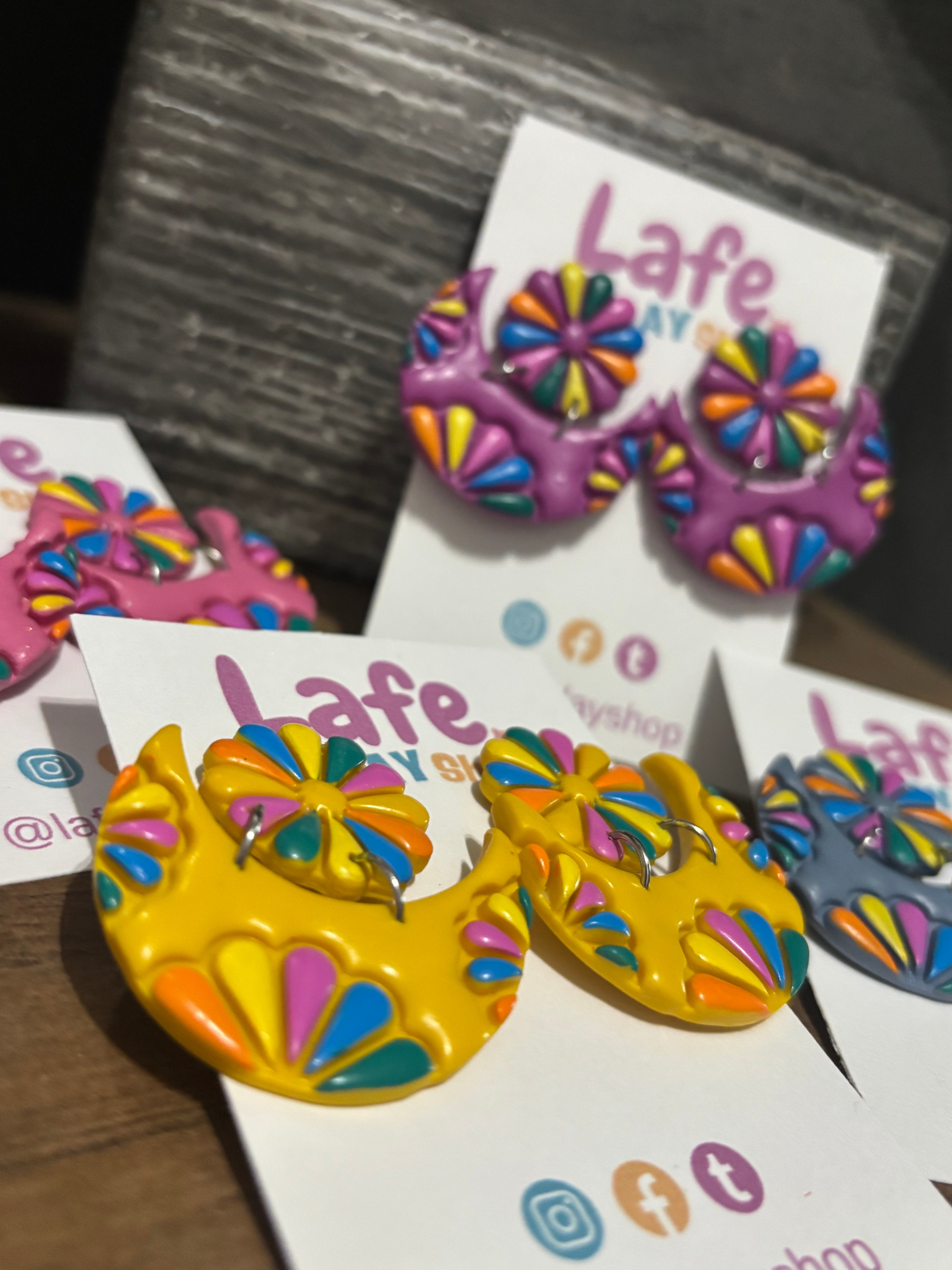Colorful Flowers Earrings
