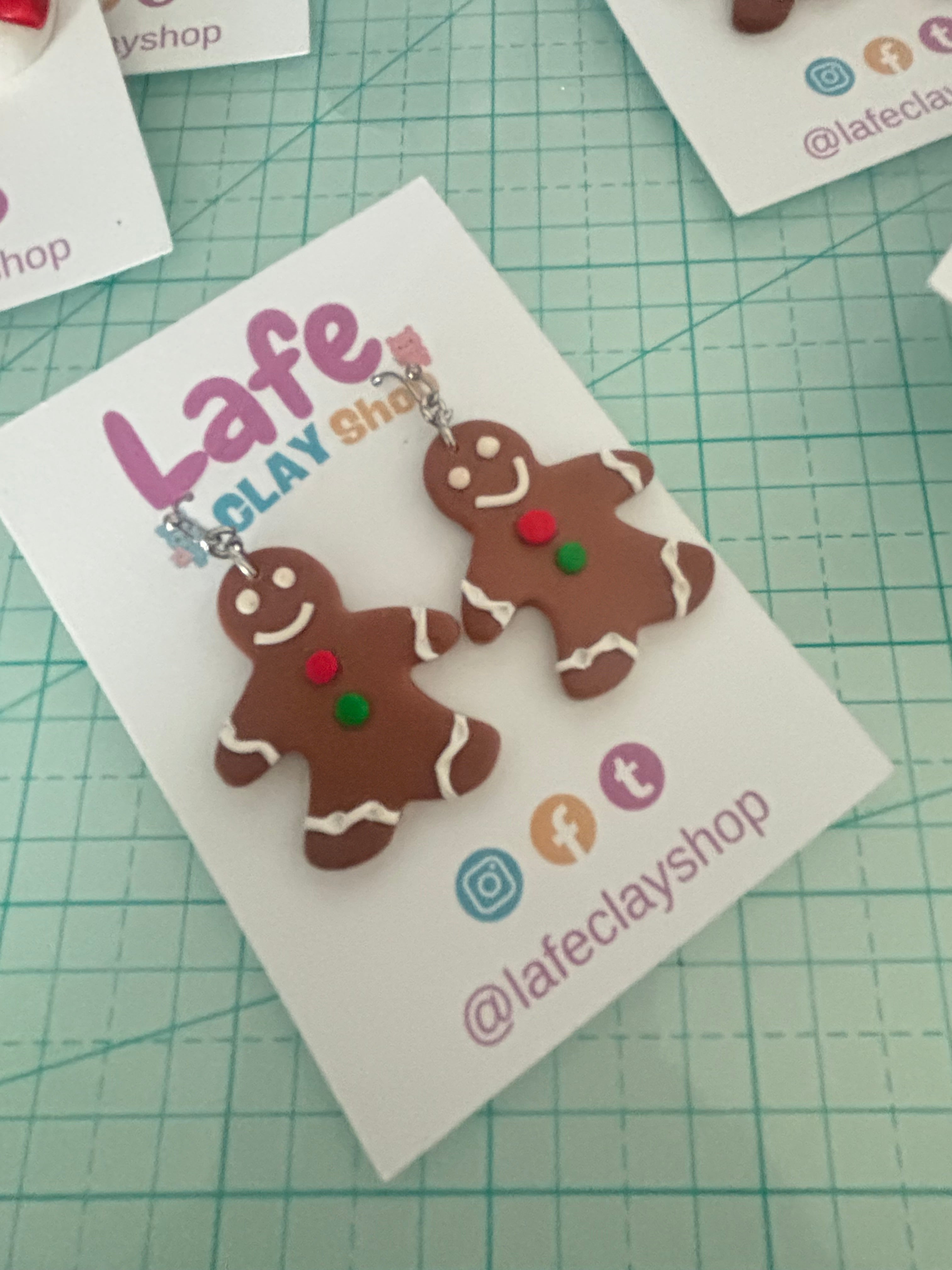 Gingerbread Man Earrings