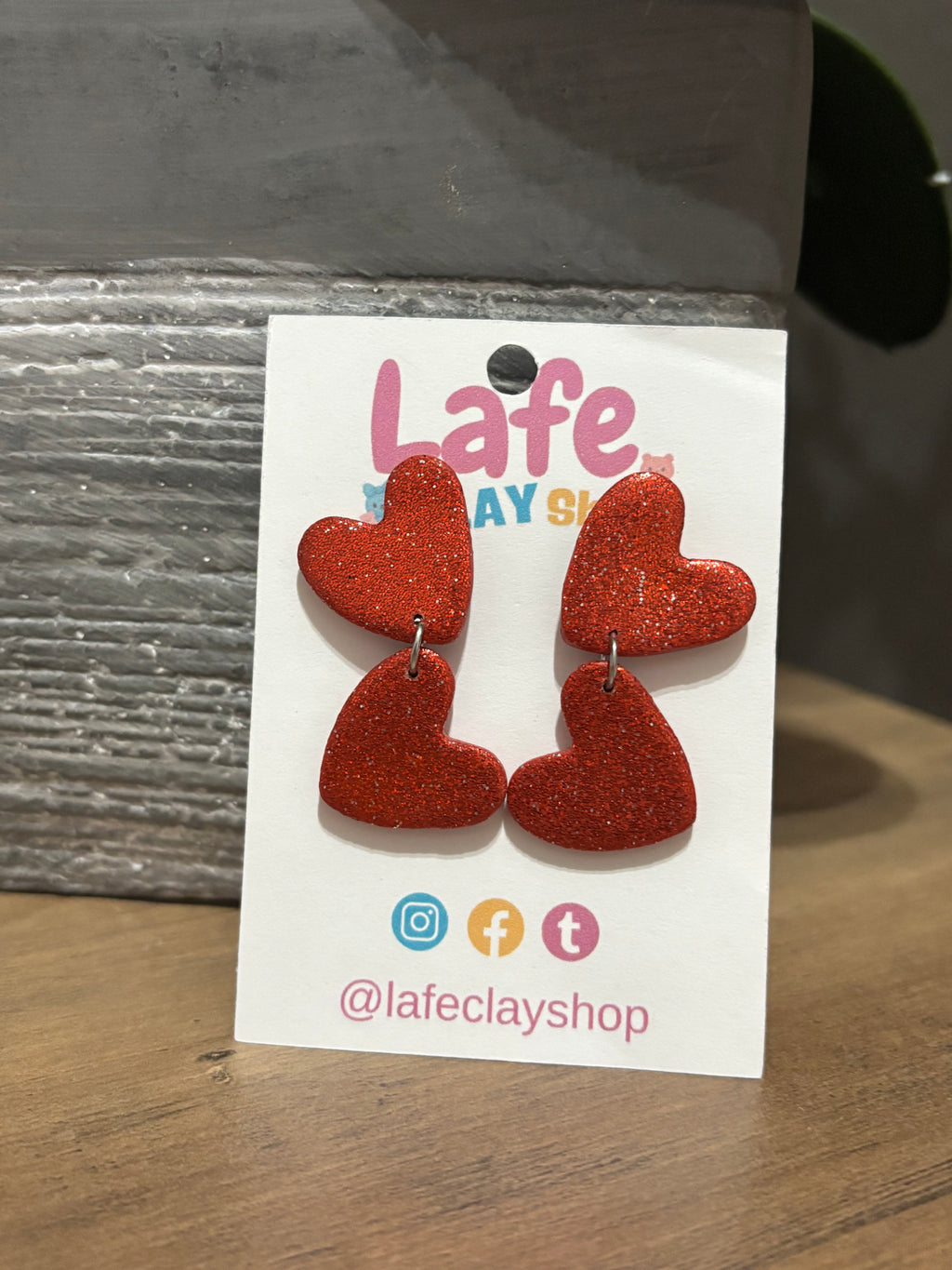 Glitter Hearts Earrings