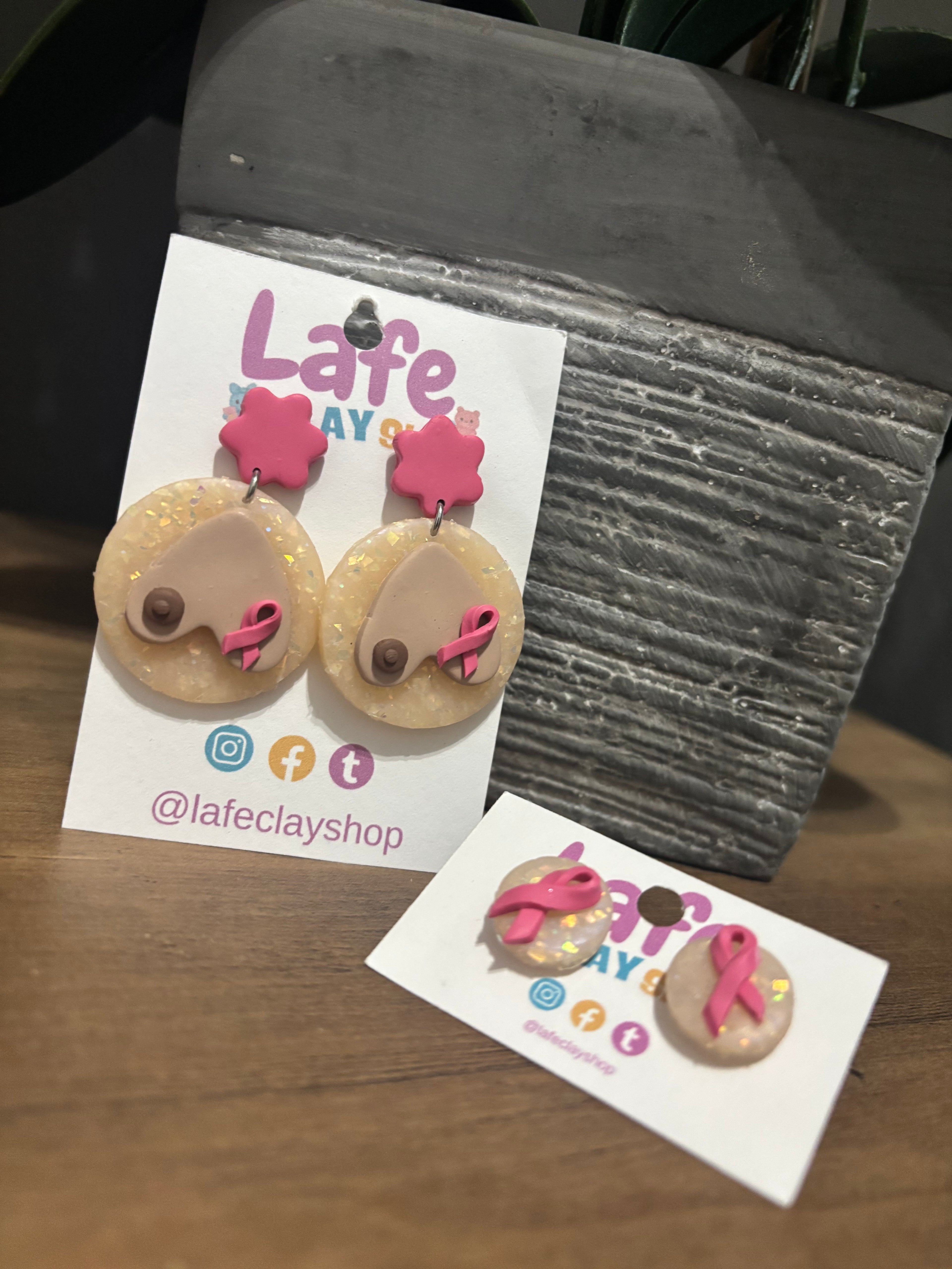 Breast Cancer Earrings