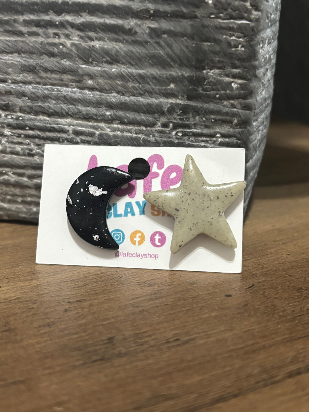 Moon and Star Studs