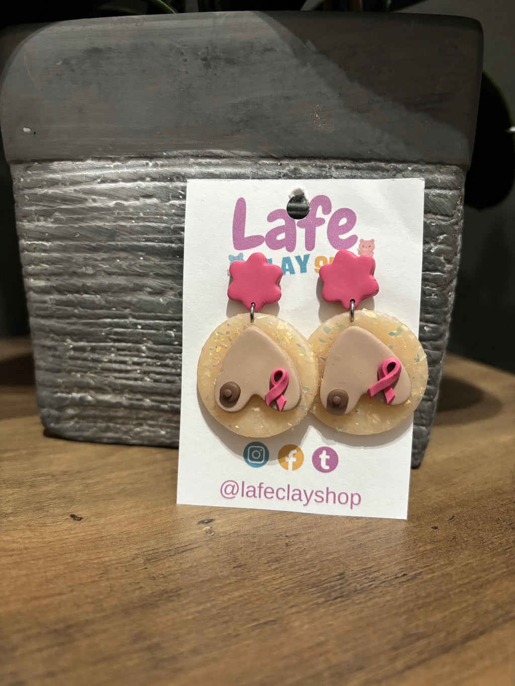 Breast Cancer Earrings