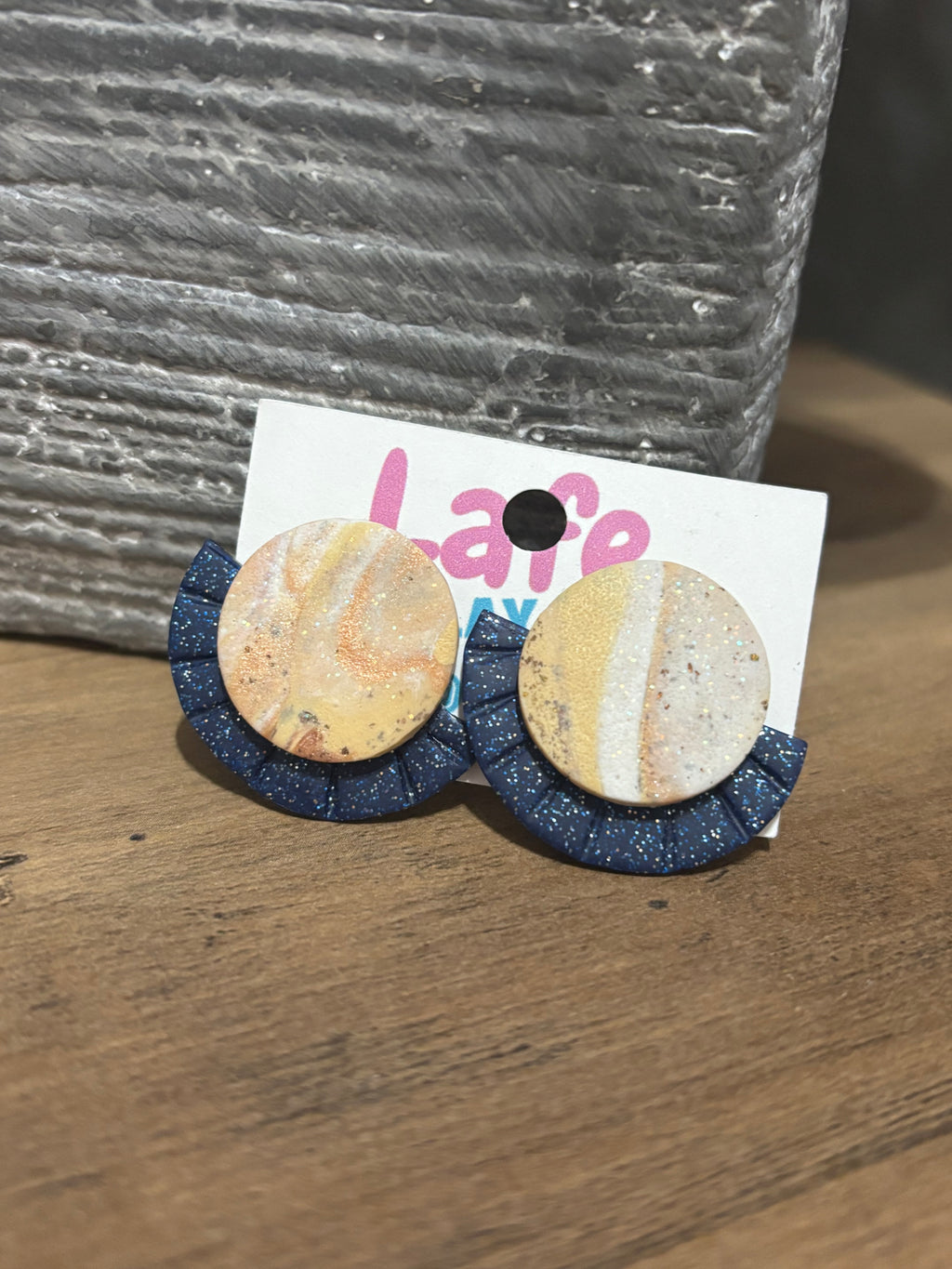 Shiny Dark Blue Studs