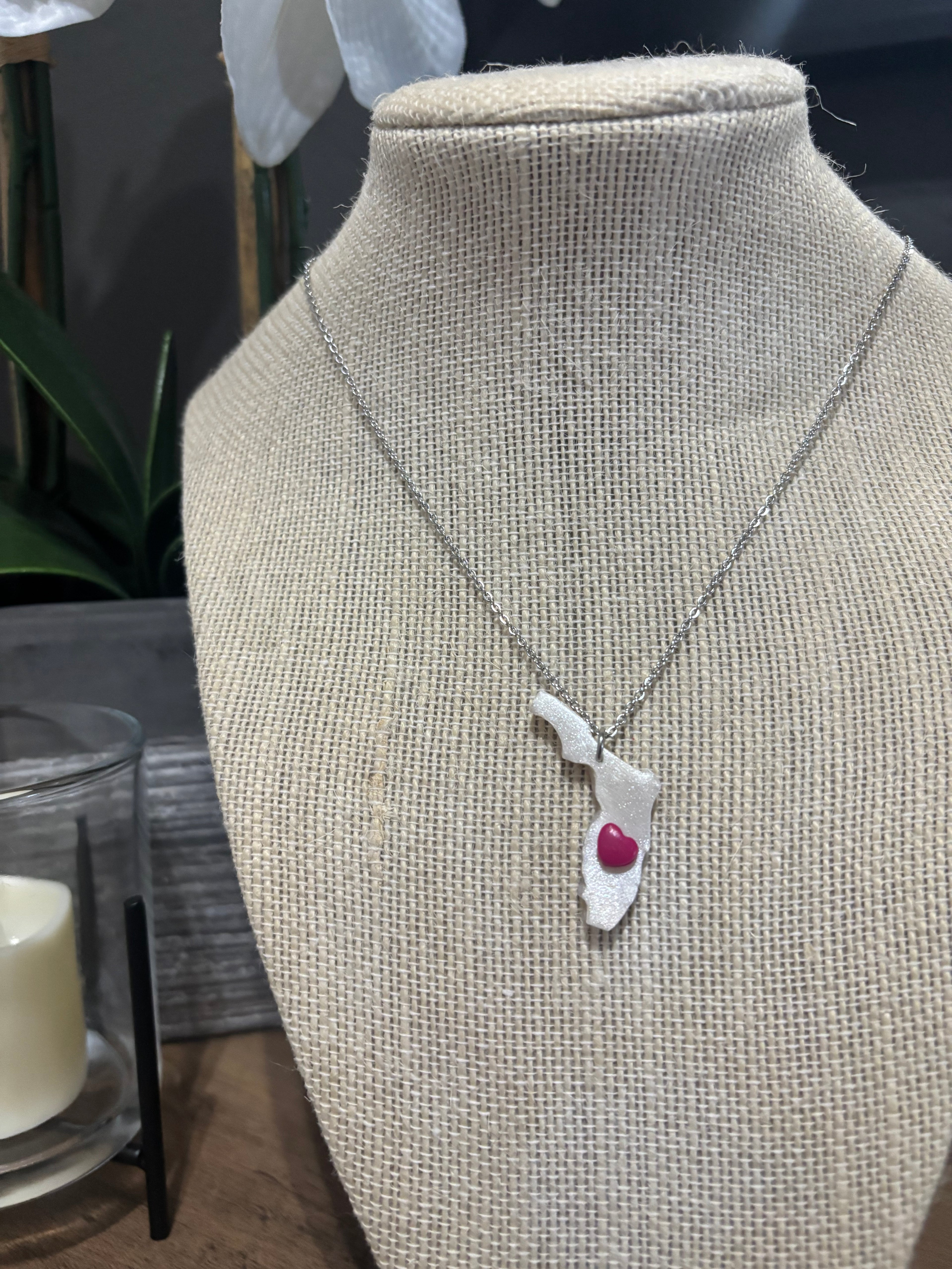 Florida Map Necklace