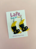 Cat on the Moon Earrings