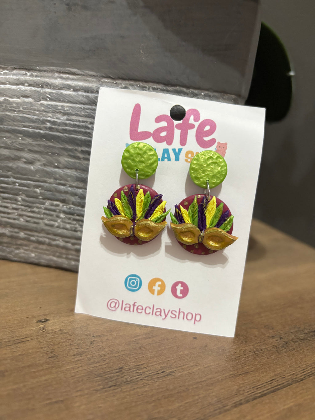 Mardi Gras Mask Earrings