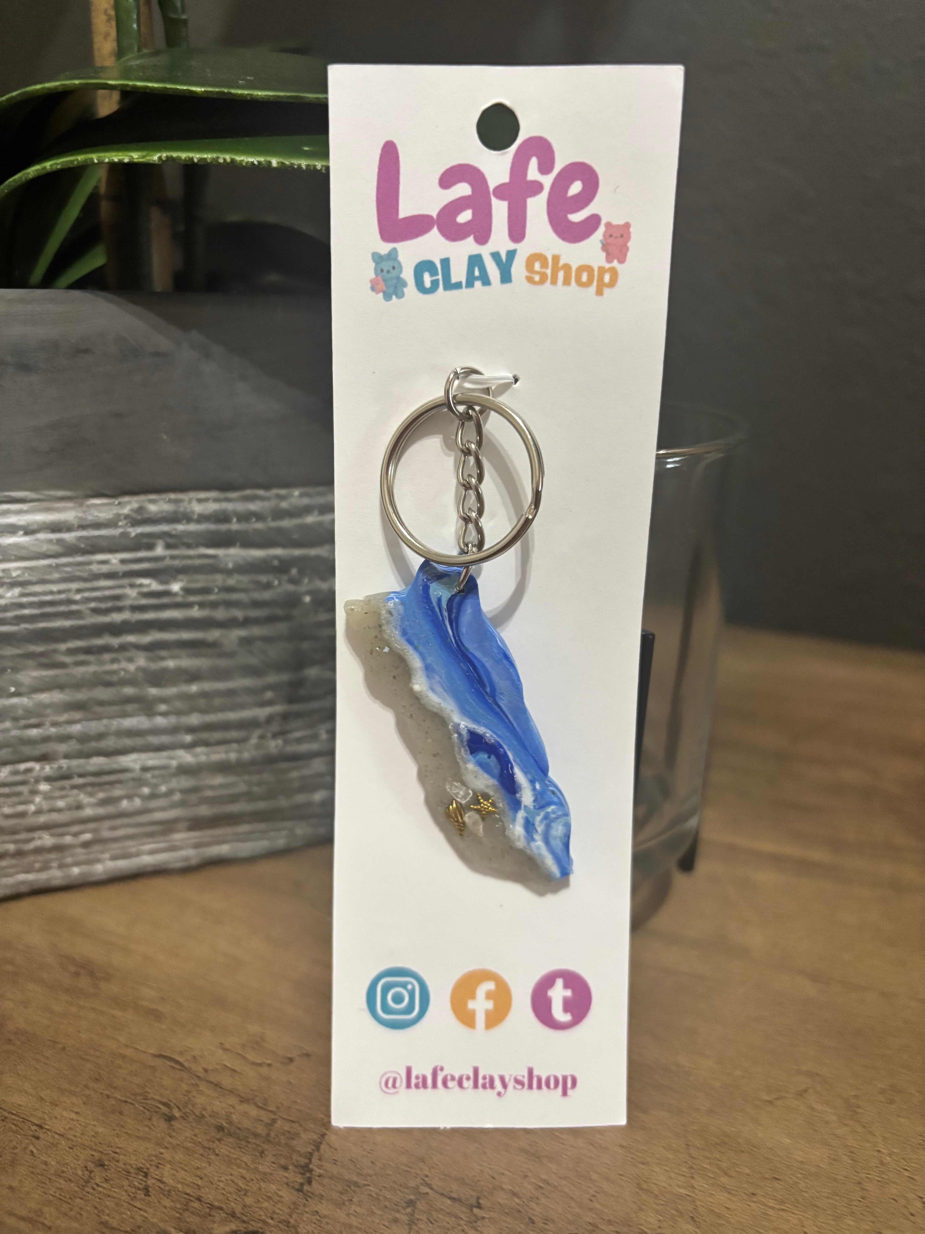 Puerto Rico Map Keychain